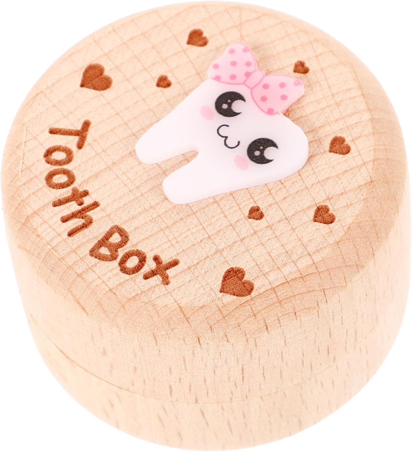 UPKOCH Wooden Tooth Keepsake Box for Kids Boys and Girls Small Tooth Storage Holder Baby and Hair Modern Simple Wood for Child Keepsake image number 4
