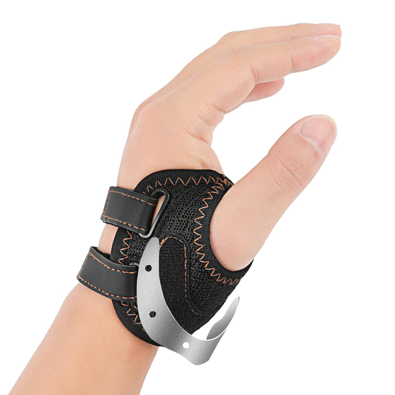 FORTEMOTUS CMC Thumb Orthosis for Saddle Joint Osteoarthritis with 2 Adjustable Straps for Relief from Rhizarthrosis and Base Instability, Left, L, 19-26 Cm