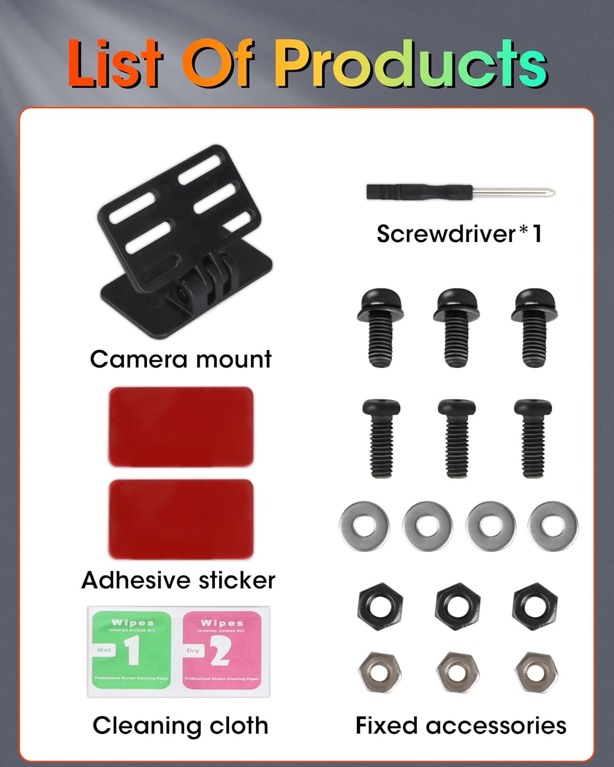 Rear Camera Holder Dash Cam Car Window Bracket Backup Camera Mount 【Strong Adhesive】 180&deg; Adjustment Rearview Camera for SUV, Truck, RV, Auto image number 5