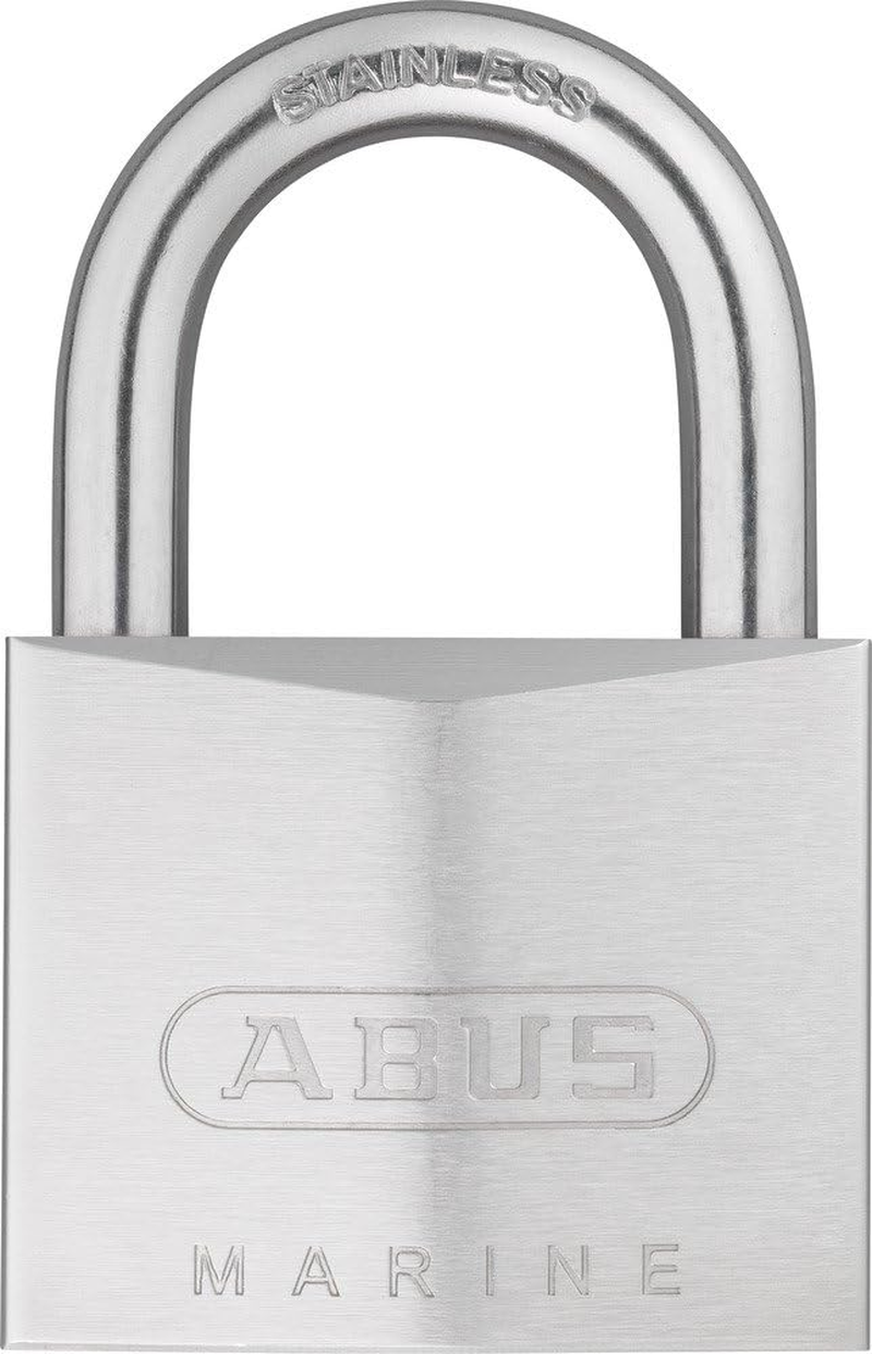 ABUS Marine Padlock 75IB/40 - Weatherproof - Brass Lock Body with Nickel Pearl Coating - ABUS Security Level 6 - Silver image number 2