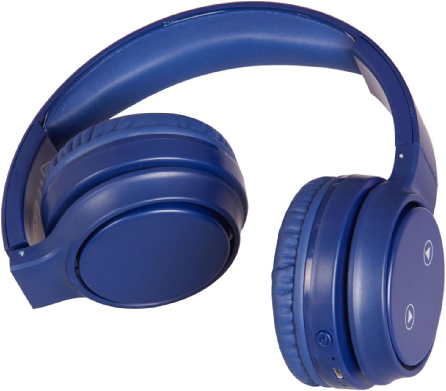 Laser Foldable Wireless Bluetooth Stereo Headphones in Navy Blue - Comfort Foam Ear Cups, 40MM Driver, Hands-Free, Long Battery Life