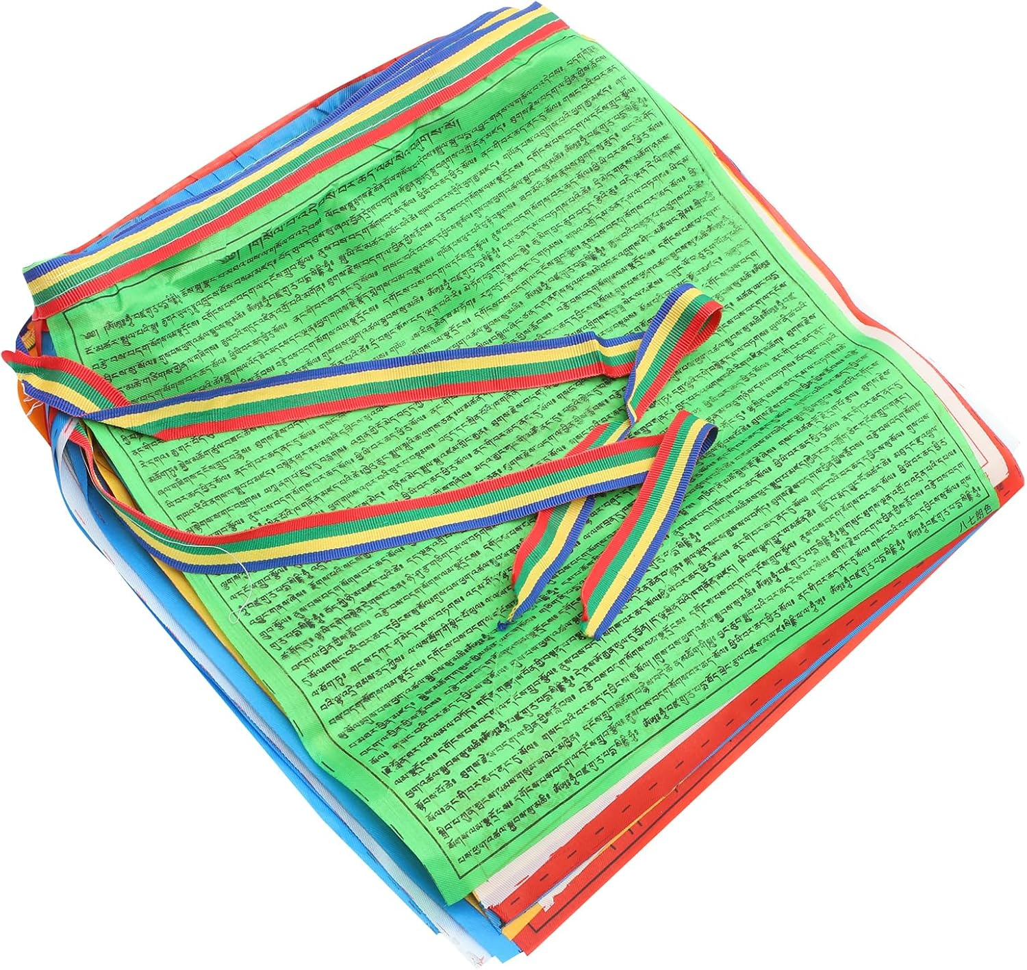 Gadpiparty 2 Rolls Meditation Flag Prayer Banner Vertical Prayer Flags Outdoor Five Element S Outdoor Buddhist Mantra Buddha To image number 4