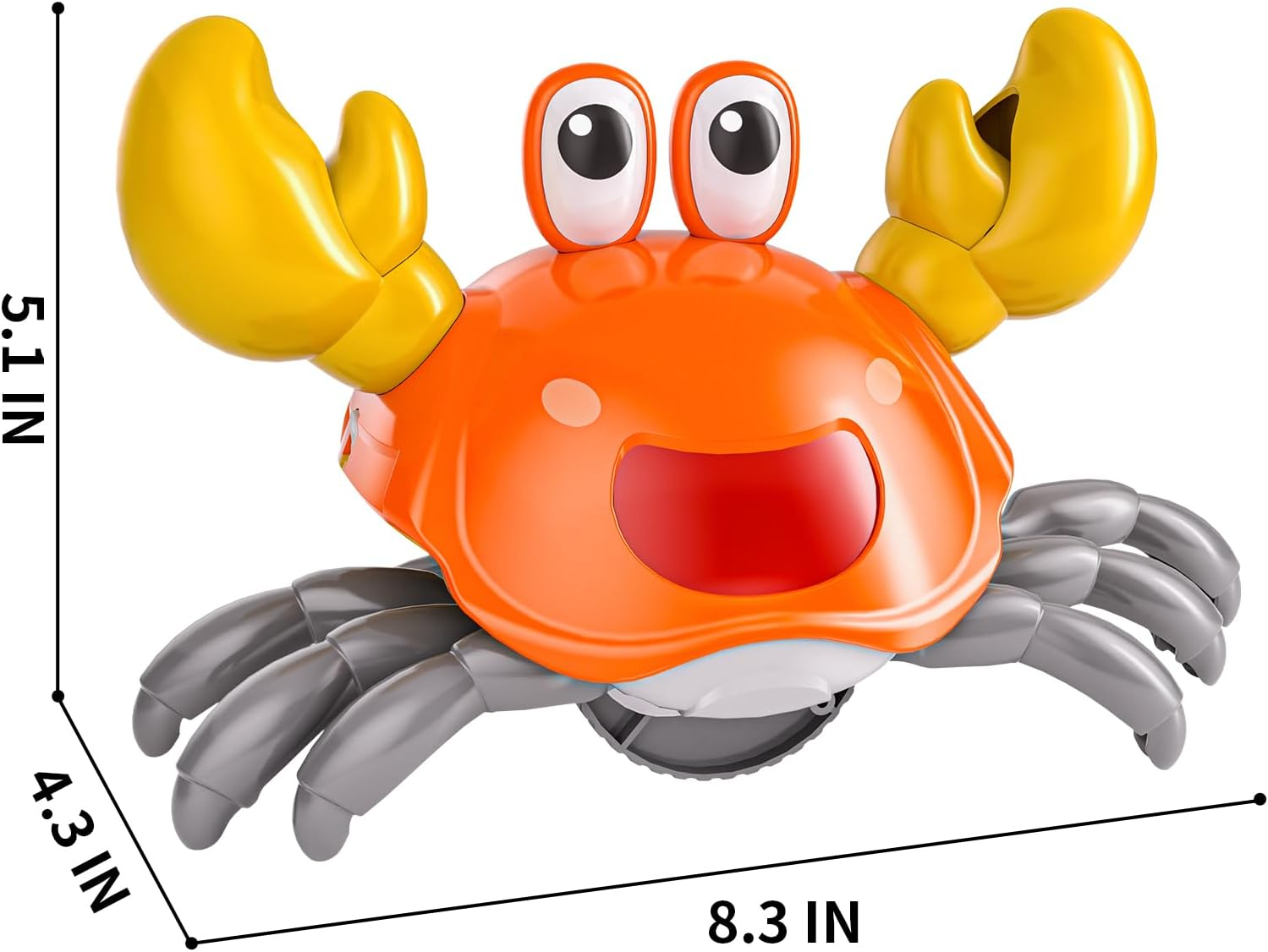 TEMI Crawling Crab Baby Toy for 36 Months - Sensory Walking Musical Toys, Infant Toys 36 Months, Dancing Moving Crab with Obstacle Avoidance, Birthday Kids Gifts 3 Year Old Toddlers image number 1
