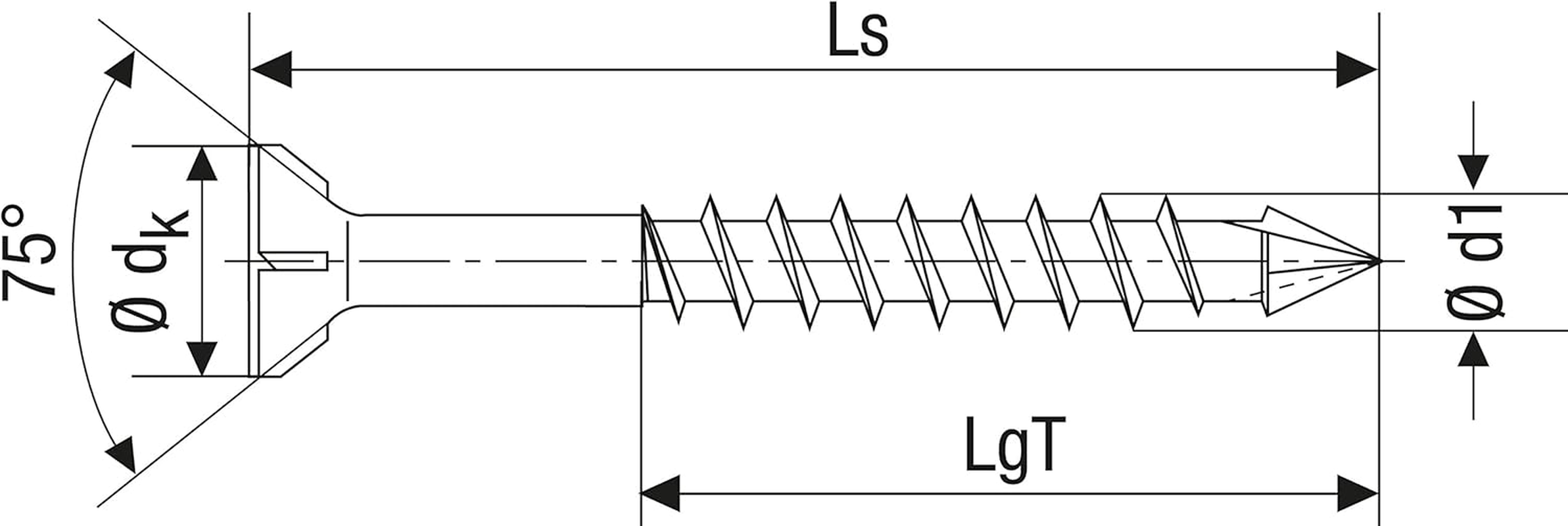 SPAX -M, MDF Screws, 3.5 X 45 Mm, Pack of 200, T-Star Plus, Countersunk Head, Small Milling Head, Partial Thread, Cut Tip, WIROX A3J, Blank Galvanised, 0441010350453 image number 1