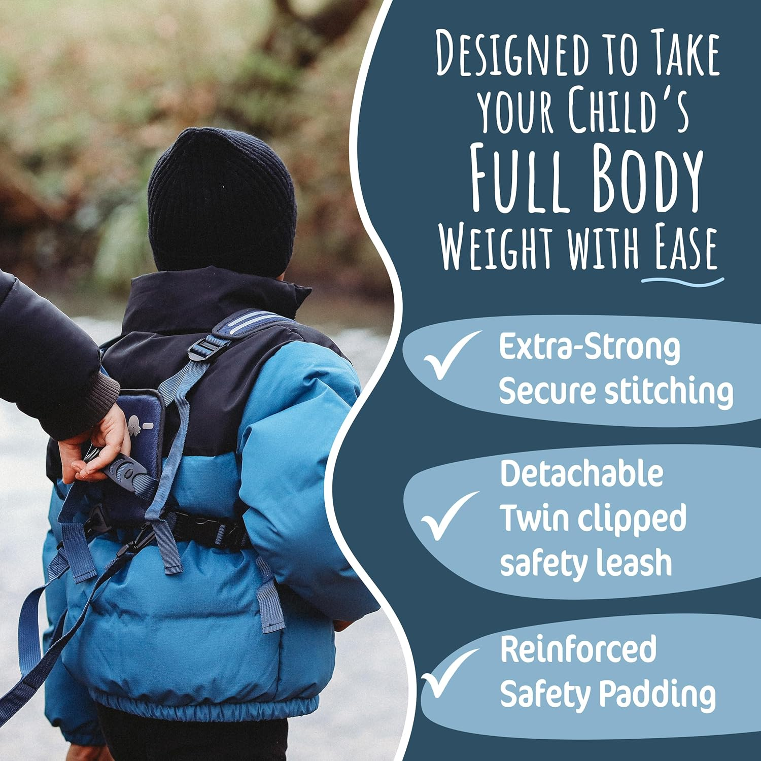 Hobbledehoo XL Active Child'S Harness - Ensuring Everyday Safety and Supporting SEN Autism Safety - Blue image number 5