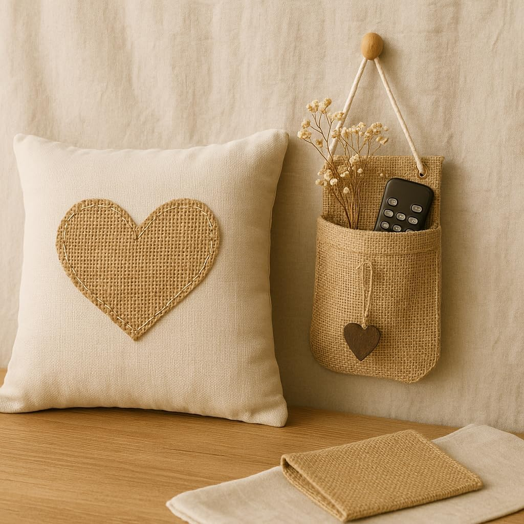 LWR CRAFTS Natural Burlap Ribbon 10 Meters (10Cm)