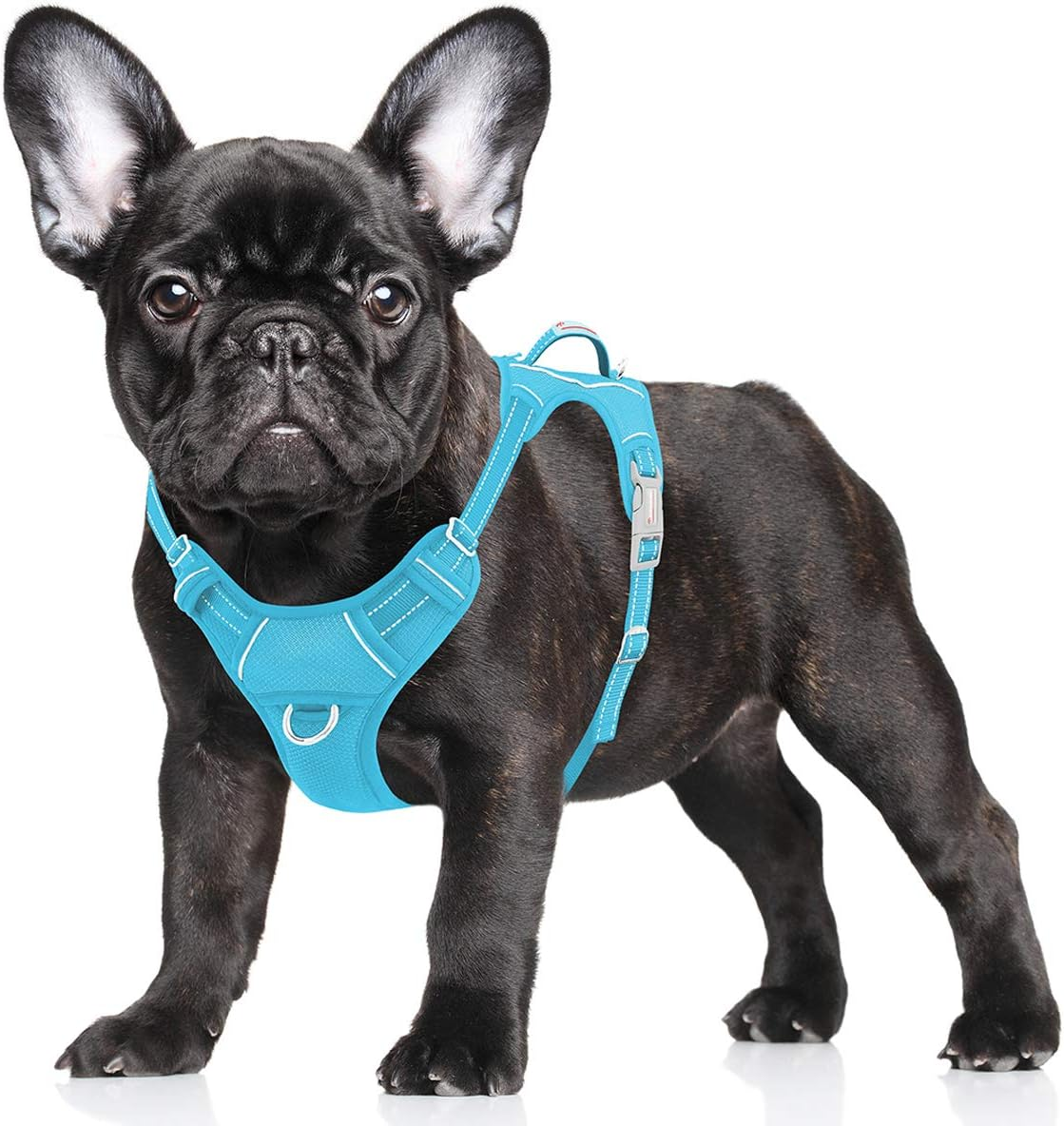 BARKBAY No Pull Dog Harness Large Step in Reflective Dog Harness with Front Clip and Easy Control Handle for Walking Training Running with ID Tag Pocket