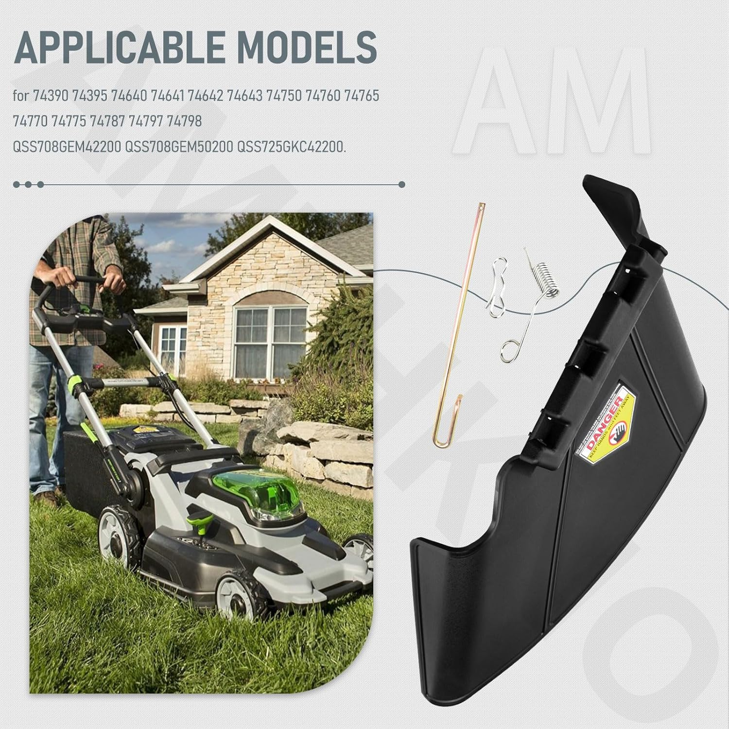 121-0739 Discharge Deflector Compatible with Toro Exmark 121-0739 74390 74395 74640 74641 74798 Side Chute, Discharge Deflector Side Chute image number 4