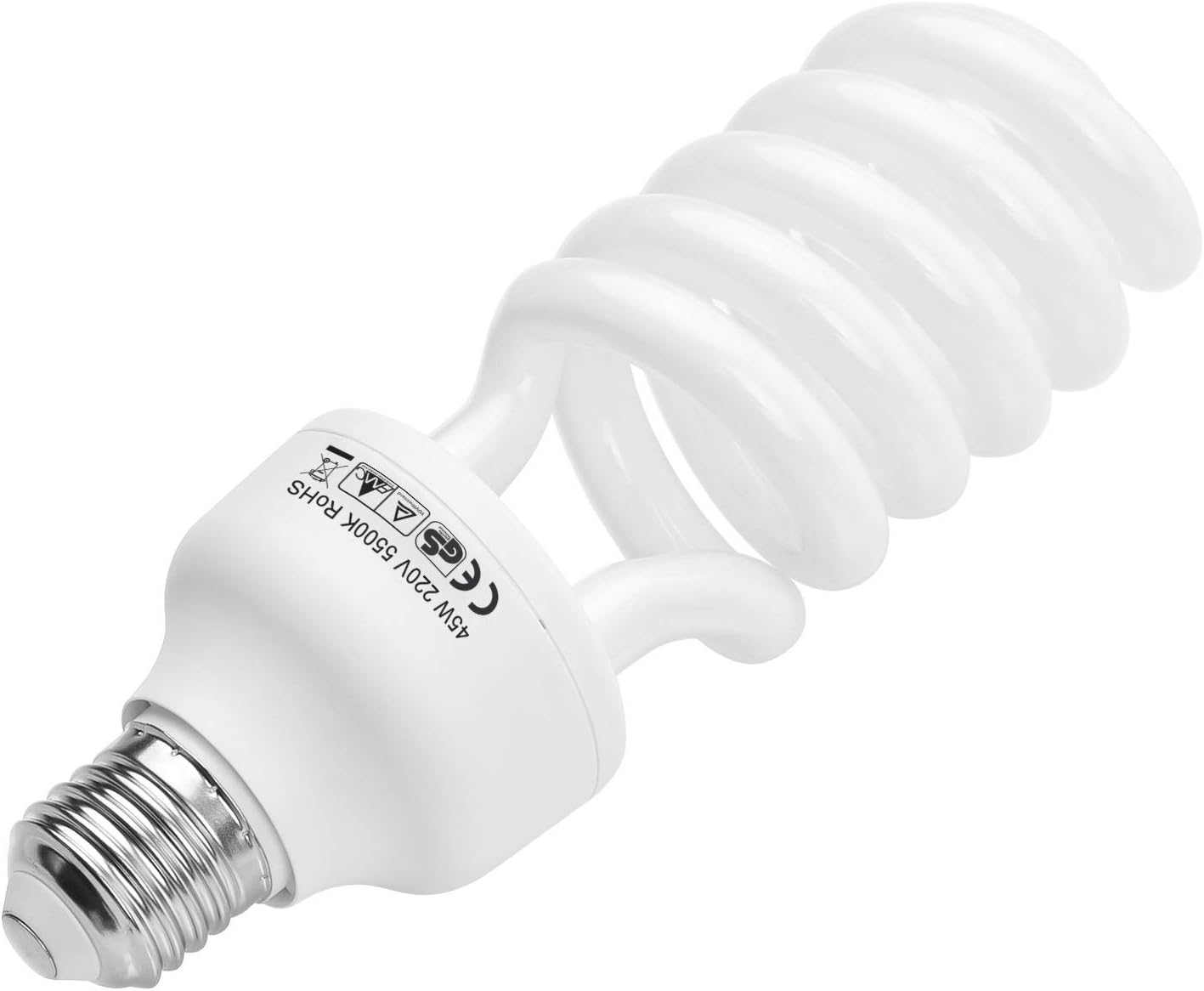 Spiral Fluorescent Light Bulb 45W 5500K Daylight E27 so Et Energy Saving for Studio Photography Video Lig Ng 220V image number 4