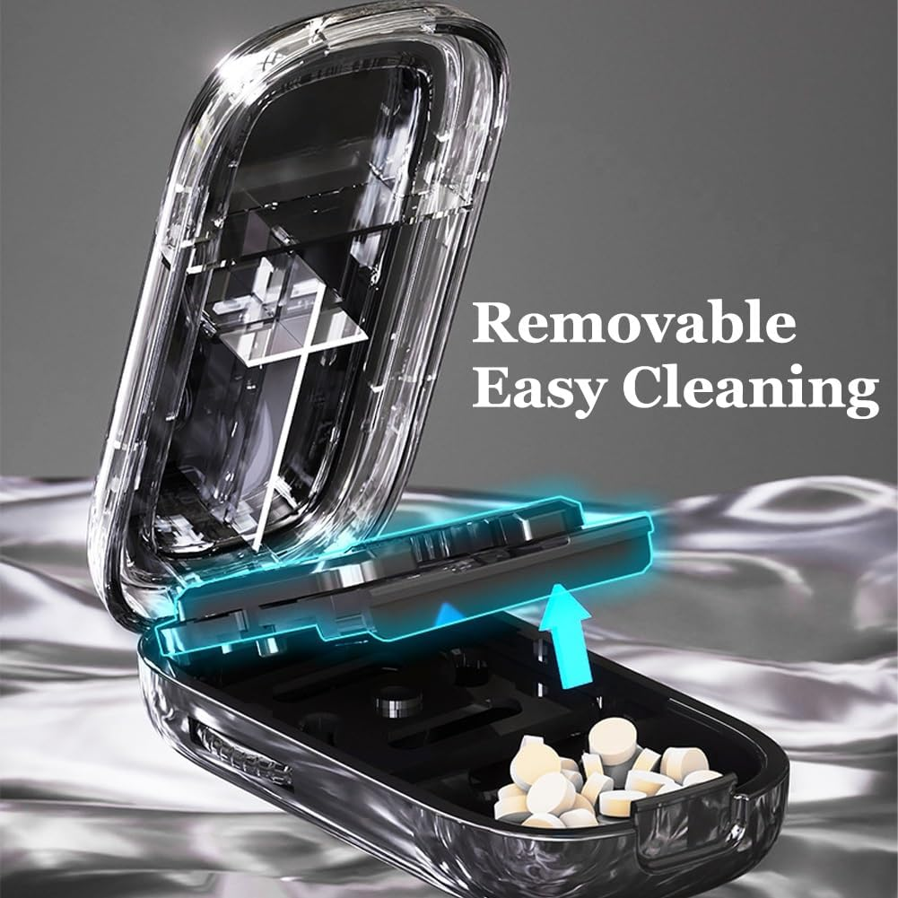 Portable Pill Cutter Splitter for Small and Tiny Pills,Adjustable Pill Splitter with Centering Device for Cutting Multiple Pills,Precision Alignment,Easy to Use with Sharp Safe Blade(Beige) image number 5