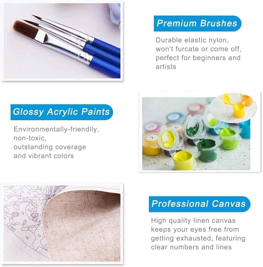 Adult Digital Paint Painting-4 Pieces,Adult Beginner Oil Painting Paint Press Digital Kit,Diy Frameless Beginner Oil Painting-Matisse Van Gogh Kit for Gifts and Home Wall Decoration 19.5&times;15.6Inch image number 6