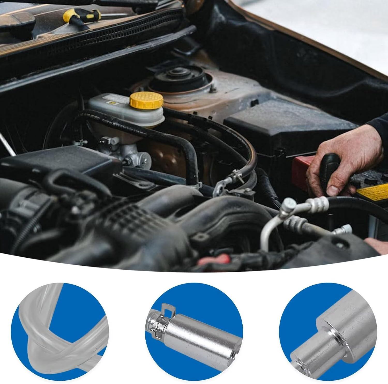 New Clutch Brake Bleeder Hose One Way Valve Tube Bleeding Tool Kit for Motorcycle Car Au image number 3