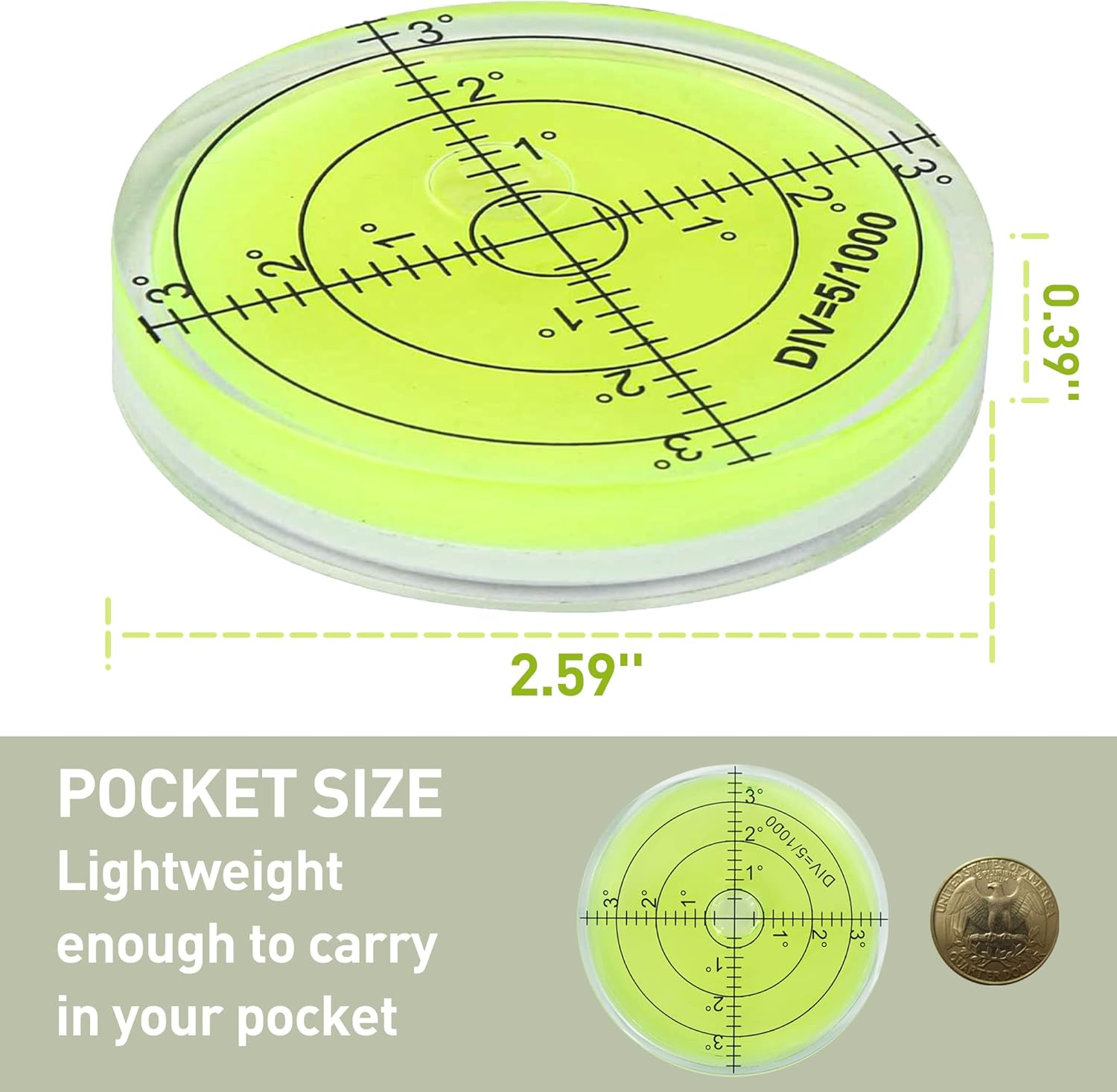 Golf Green Reader Pro Putt Golf Ball Marker round Bubble Level High Precision Golf Putting Aid Putting Green image number 1