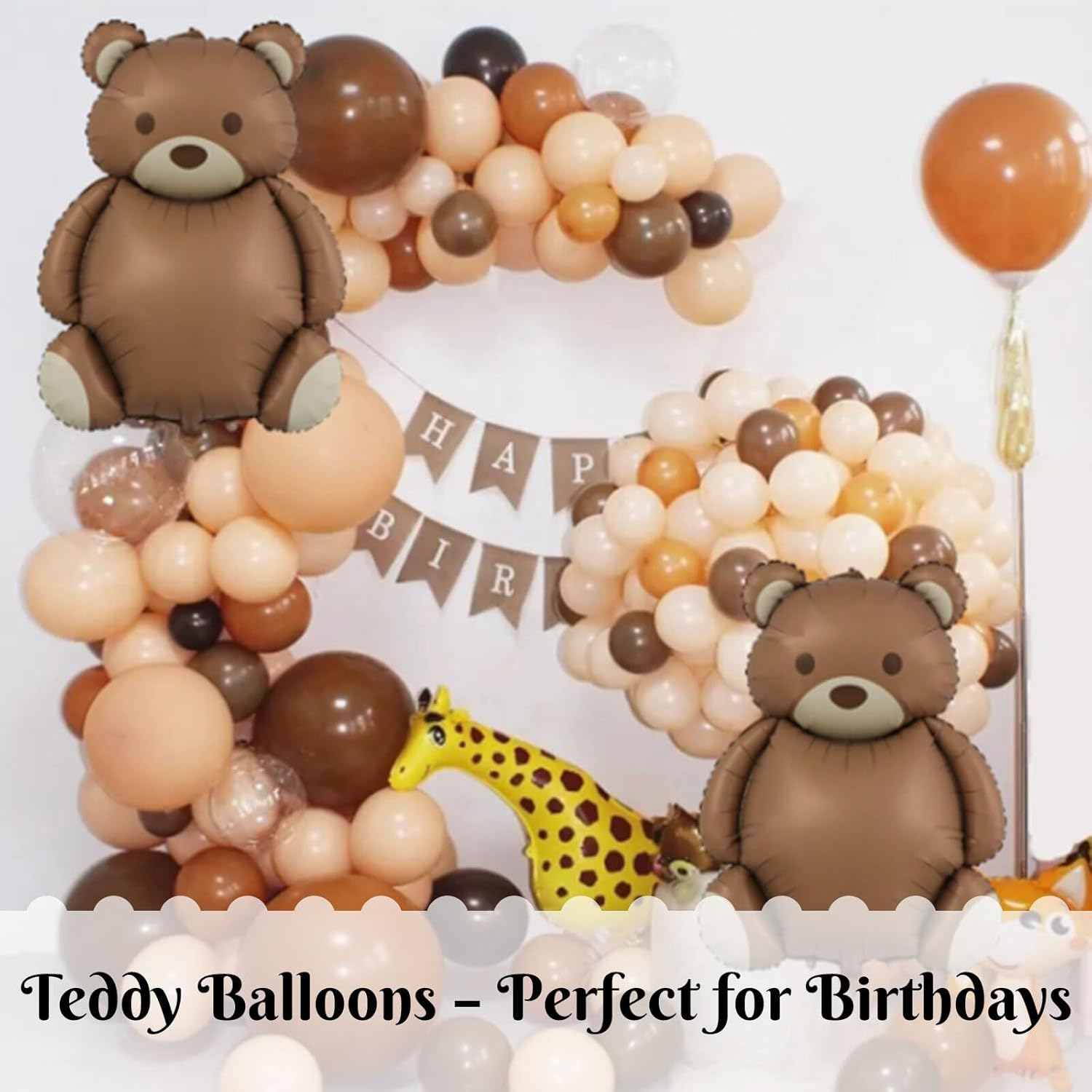 Lyvixora 2 PCS Matte Teddy Bear Foil Balloons - Large Gender Reveal Decorations, Adorable Baby Shower & Birthday Party Decor, Cute Balloons for Birthdays & Celebrations​​ image number 2