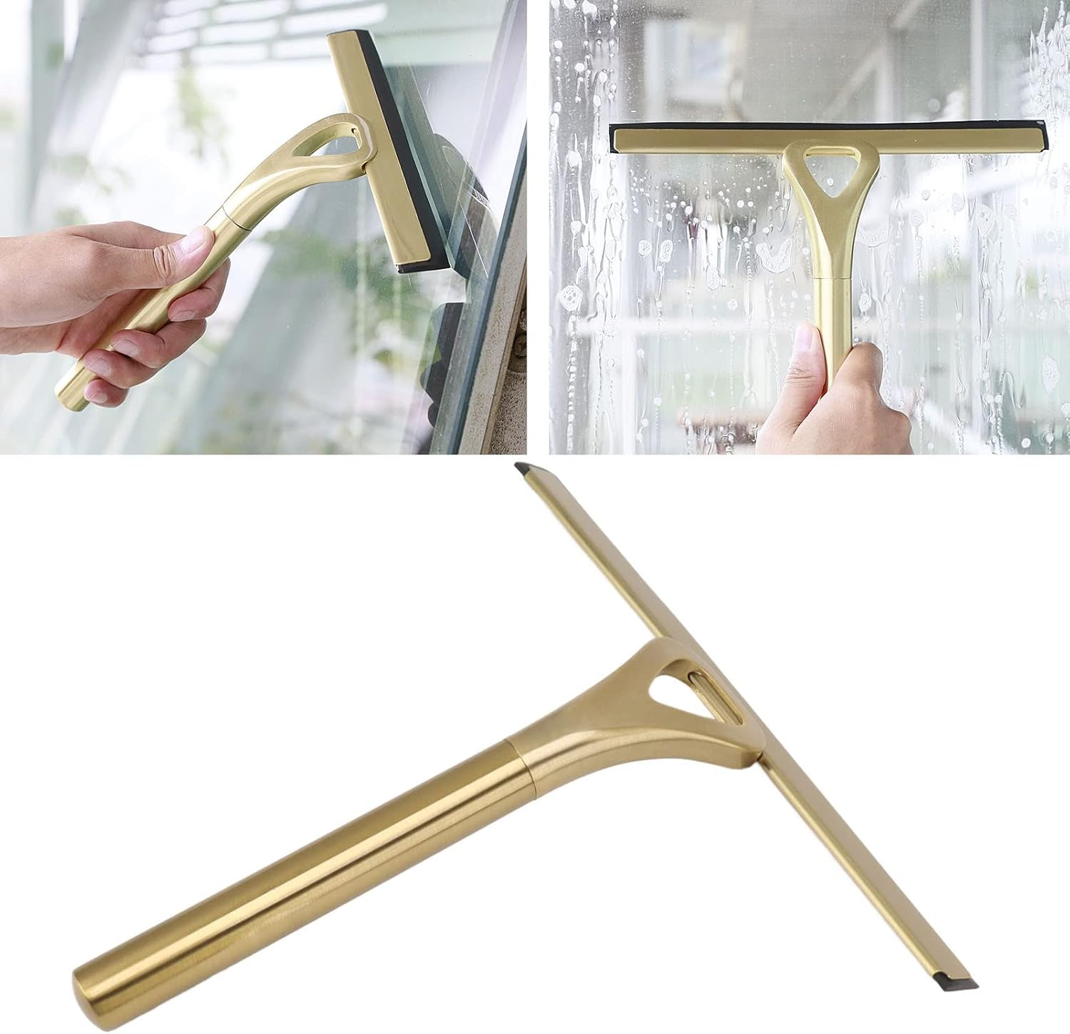 Stainless Steel Shower Squeegee, Multi-Purpose Window Squeegee for Bathroom Window for Glass Doors image number 3