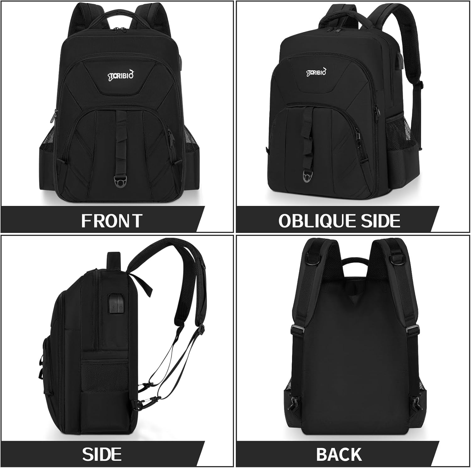 TORIBIO Barber Supplies Bag Backpack for Clippers and Supplies,Portable Barber Clipper Bags for Men,Large Hairstylist Travel Bag for Barber Tools image number 2