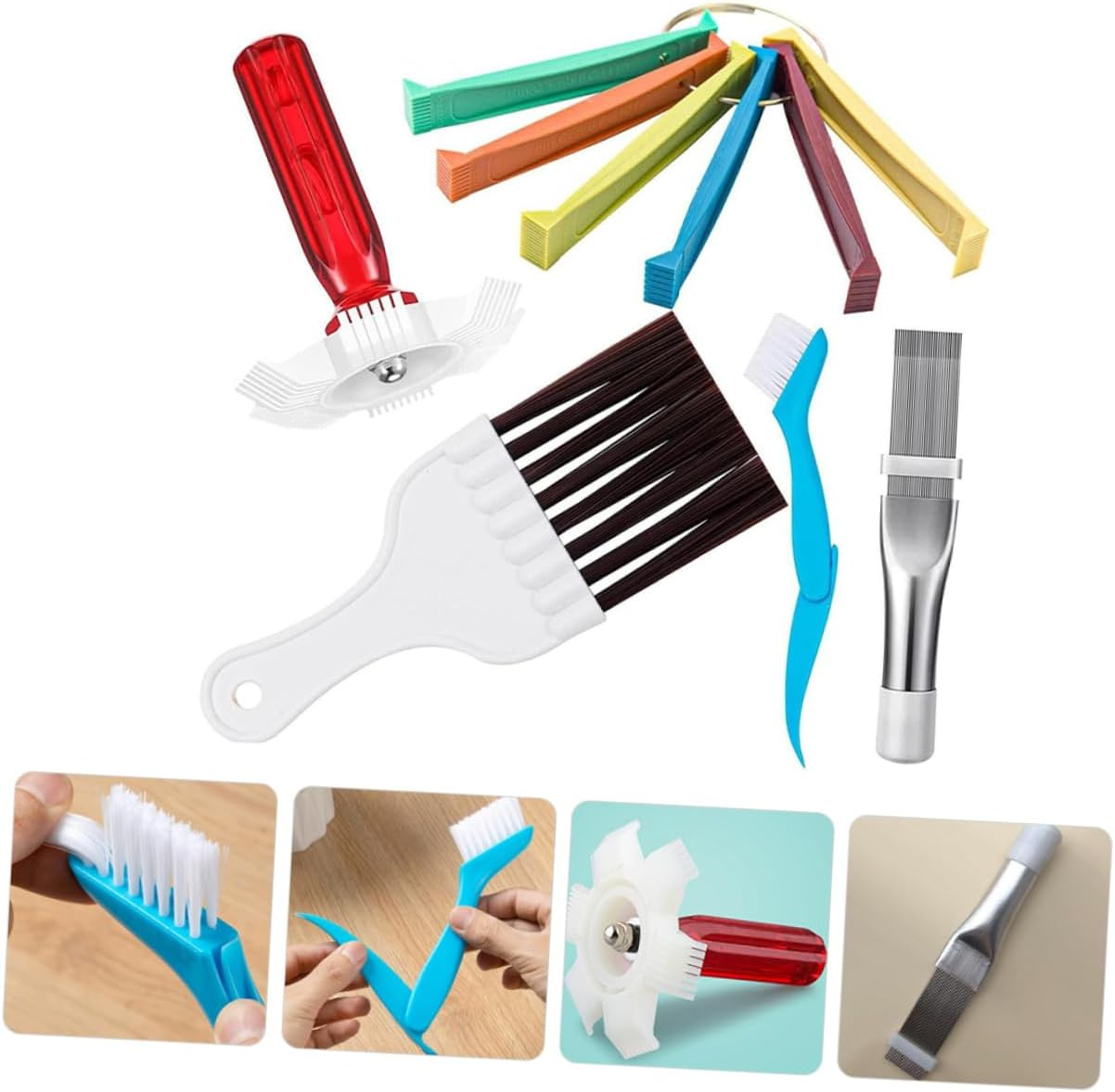 1Set Air Conditioner Fin Combs Condenser Brushes Radiator Cleaners for Fin Combing Essential Tools for Maintenance and Cleaning image number 6