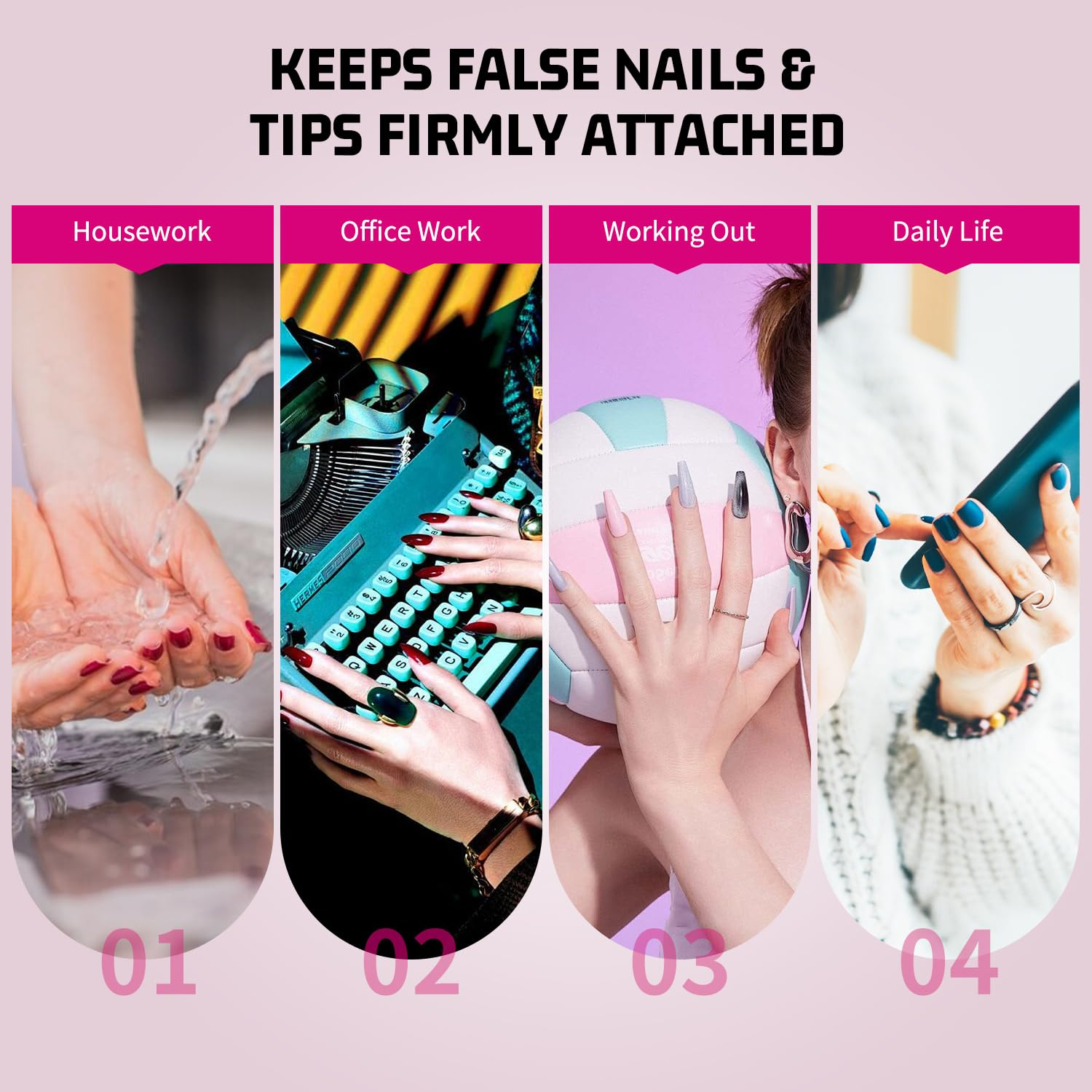 MAGIC ARMOR Nail Glue Gel Latest No Uv Light Needed - 30G Semi Solid Glue for Press on Nails Long Lasting Fake Acrylic Nails Kit Strong Glue Gel with Cuticle Pusher image number 2