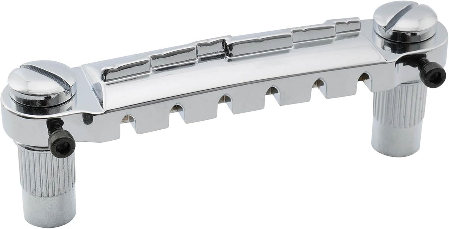 Musiclily Pro 52.5Mm Pre-Set Intonatable Wraparound Bridge Tailpiece for Epiphone Les Paul Junior LP Style Guitar, Black