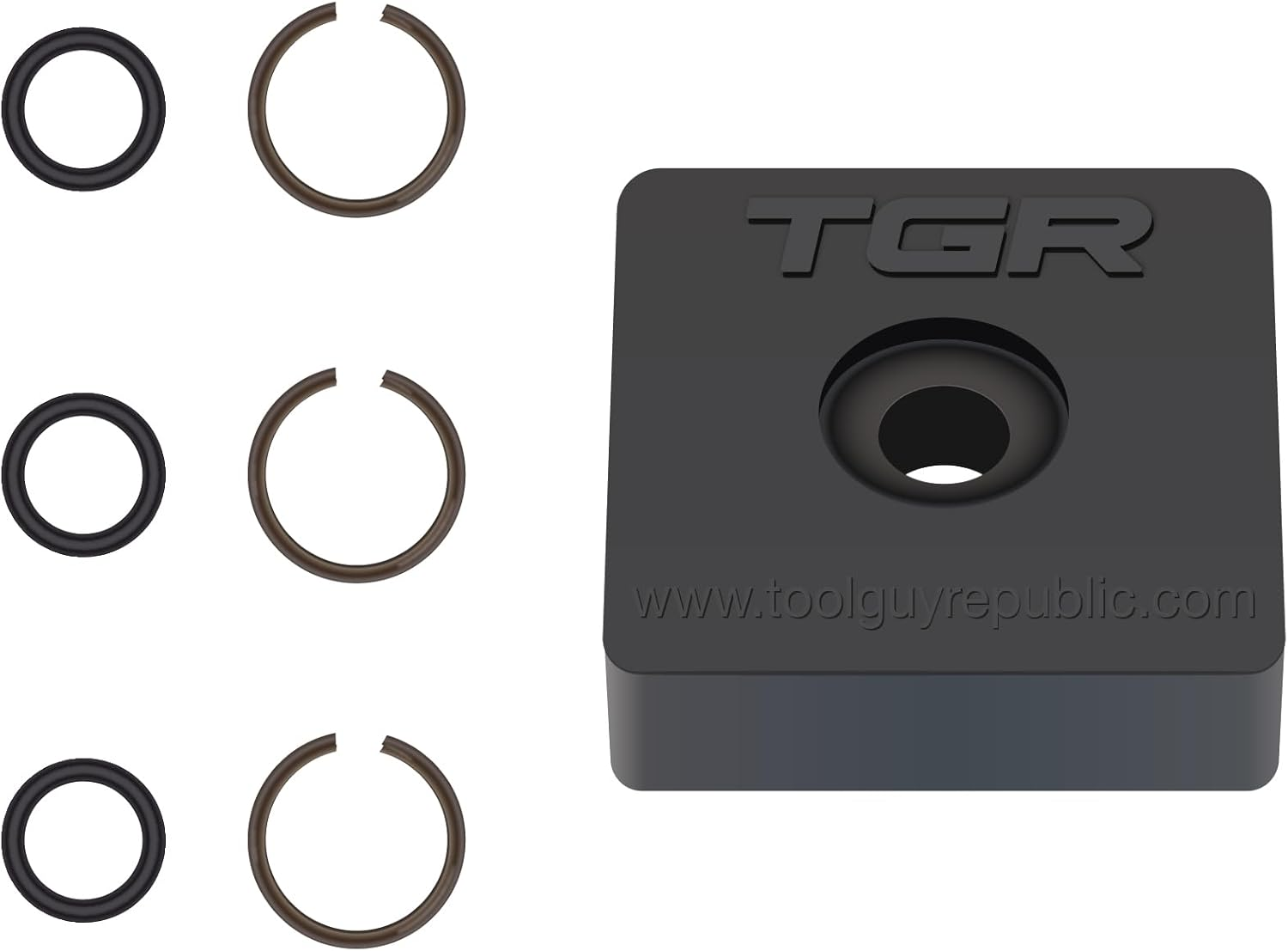 TOOLGUY REPUBLIC 3/8" Impact Retaining Ring Clip with O-Ring Fits Milwaukee Type Wrenches - 3 Sets image number 4