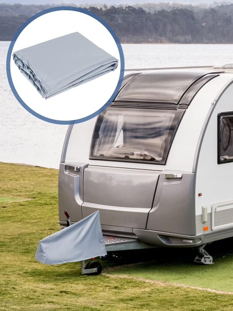 Caravan Hitch Cover Universal Trailer Jack Cover Waterproof Dust-Proof Tow Hitch Protection Cover Breathable Heavy-Duty Tow Hitch Cover for Caravans Motorhomes Trailer Pouywh(Grey) image number 6