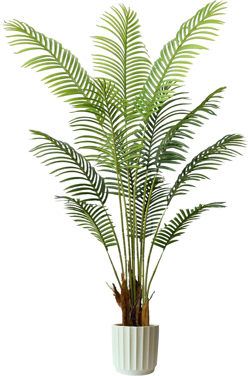 YUZU-SZ Large Artificial Areca Palm Tree 160Cm,Tall Realistic Fake Plant with 12 Leaves, Indoor Faux Tree for Home & Office Decor, Potted Tropical Greenery image number 2