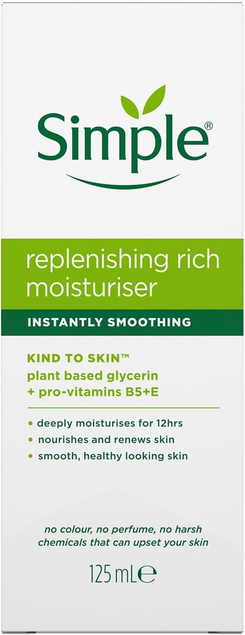6 X Simple Kind to Skin Replenishing Rich Moisturiser 125Ml