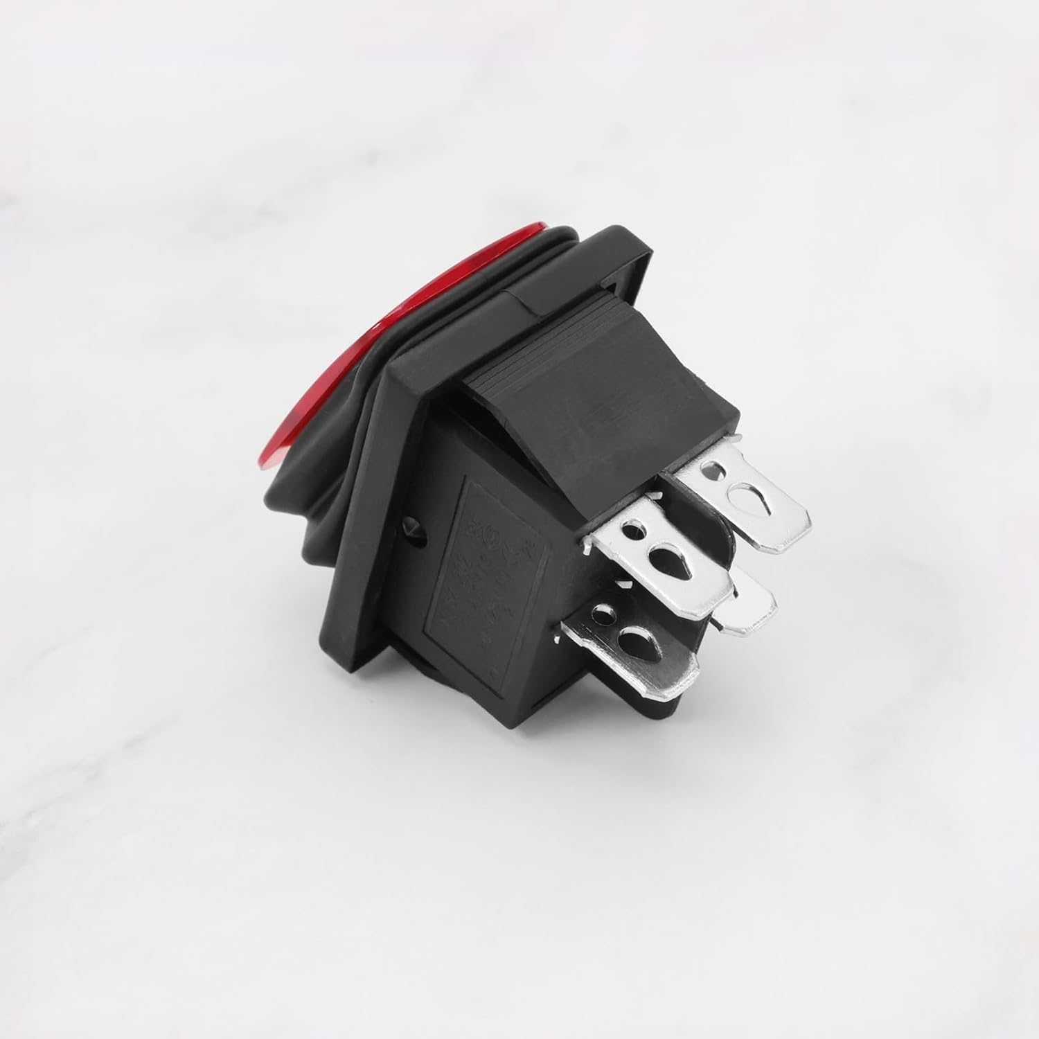 SING F LTD 4 Pcs Waterproof Rocker Toggle Switch 4 Pin 2 Position 16A 250V 20A 125V Red LED Light Indicator On/Off Lamp Rocker Switch for Car Truck Boat Motorhome image number 2