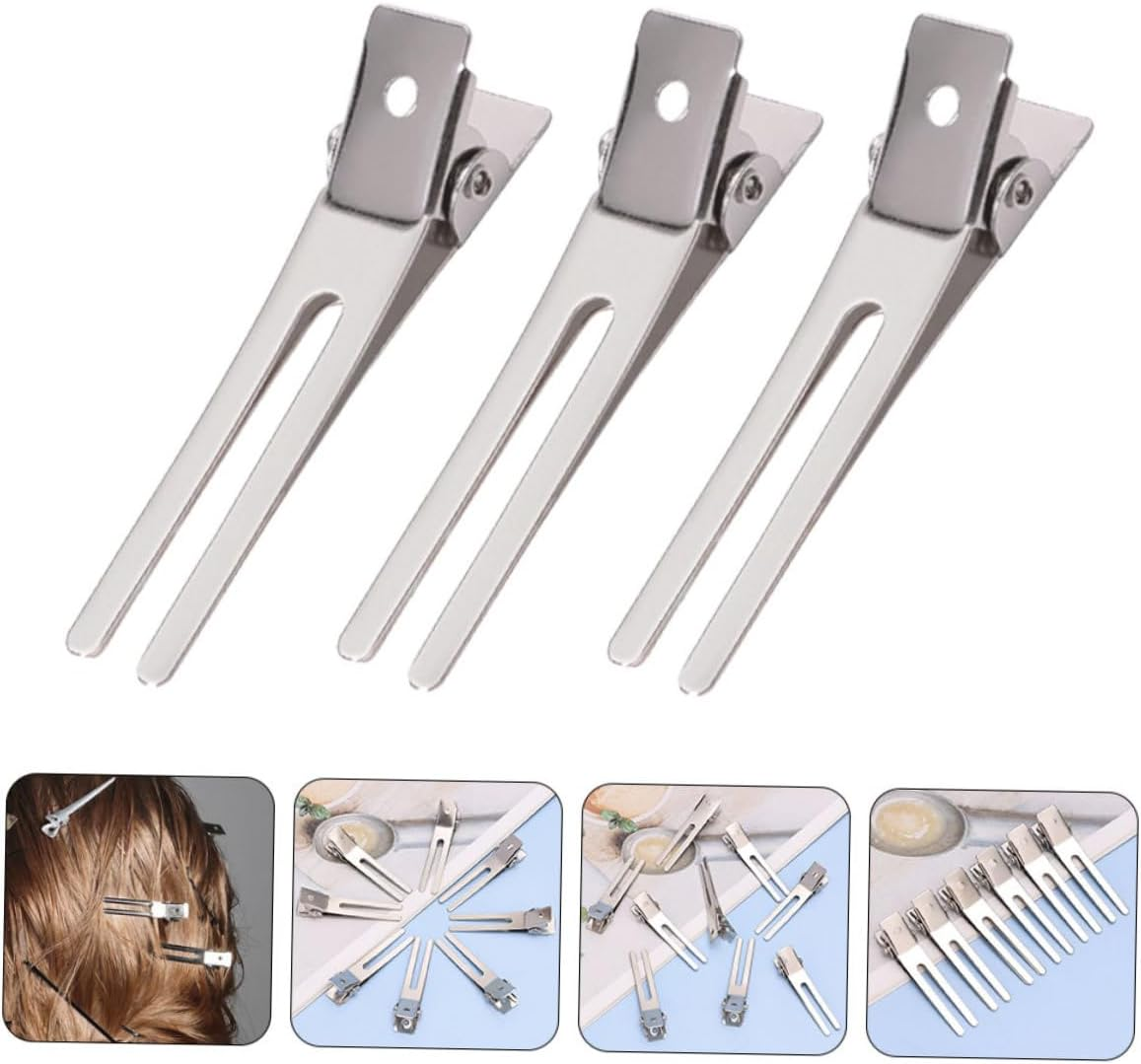 PLAFOPE 35Pcs Professional Metal Alligator Hair Clips for Barbers and Hairstylists Non-Slip Sectioning Clips for Salon Hair Styling Secure Grip for All Types image number 1