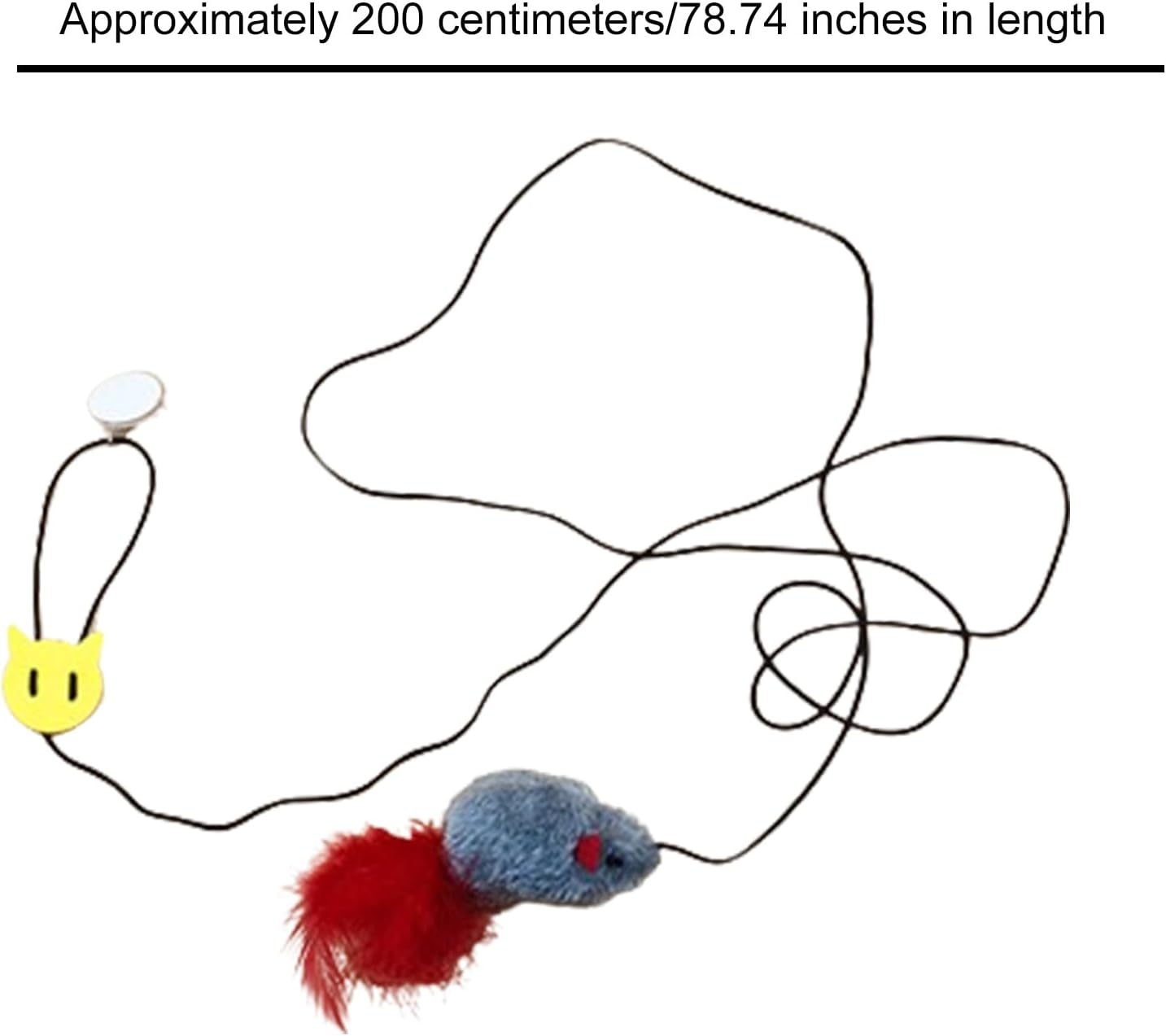 Shurzzesj Mouse Cat Toy | Kitten Mouse Toys,Cat String Toy Hangable Cat Teaser Elastic String Interactive Cat Feather Toys for Cat Kitten Exercise image number 4