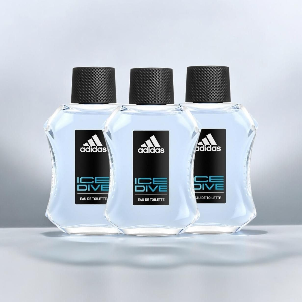Adidas adidas Ice Dive 2023 EDT 3.4 Fl Oz (100 Ml) X 3 Piece Set ICE DIVE Perfume, Men&rsquo;S Parallel Imported image number 1