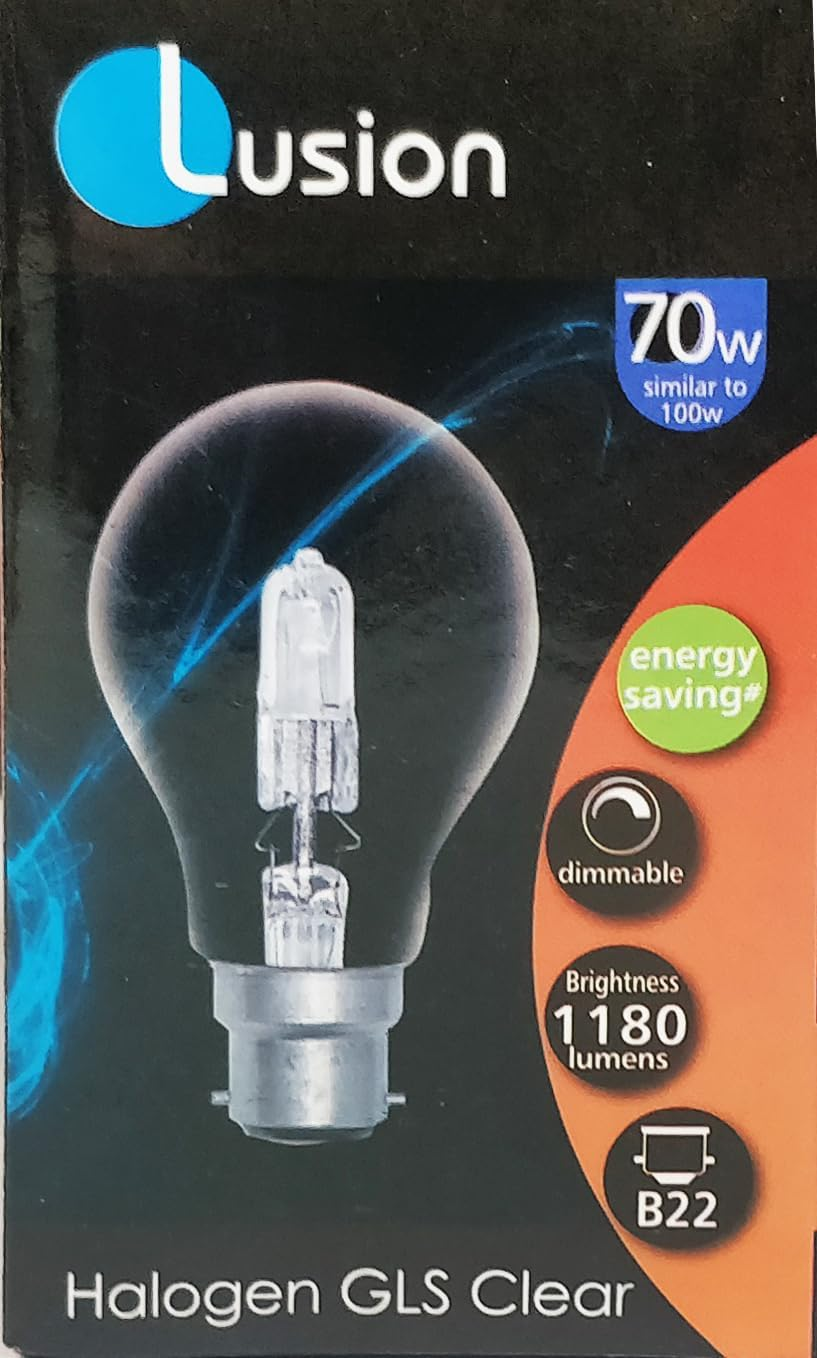 10 X 70W Clear Halogen Light Globes Bulbs Lamps BC Bayonet Cap B22 70W = 100W Warm White Dimmable image number 4