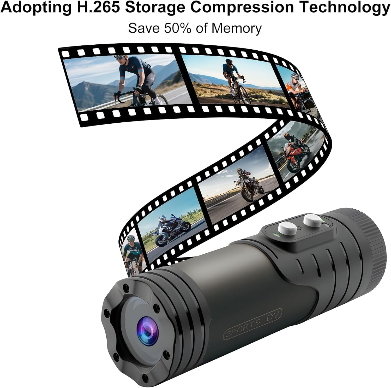 Motorcycle Dash Cam Wifi,Motorcycle Action Camera Waterproof Ip66 with Anti-Shake,120&deg;Wide-Angle Lens,1600 Mah Battery,Charge and Record Simultaneously,Bracket,Helmet Mount for Climbing,Skiing,Hiking