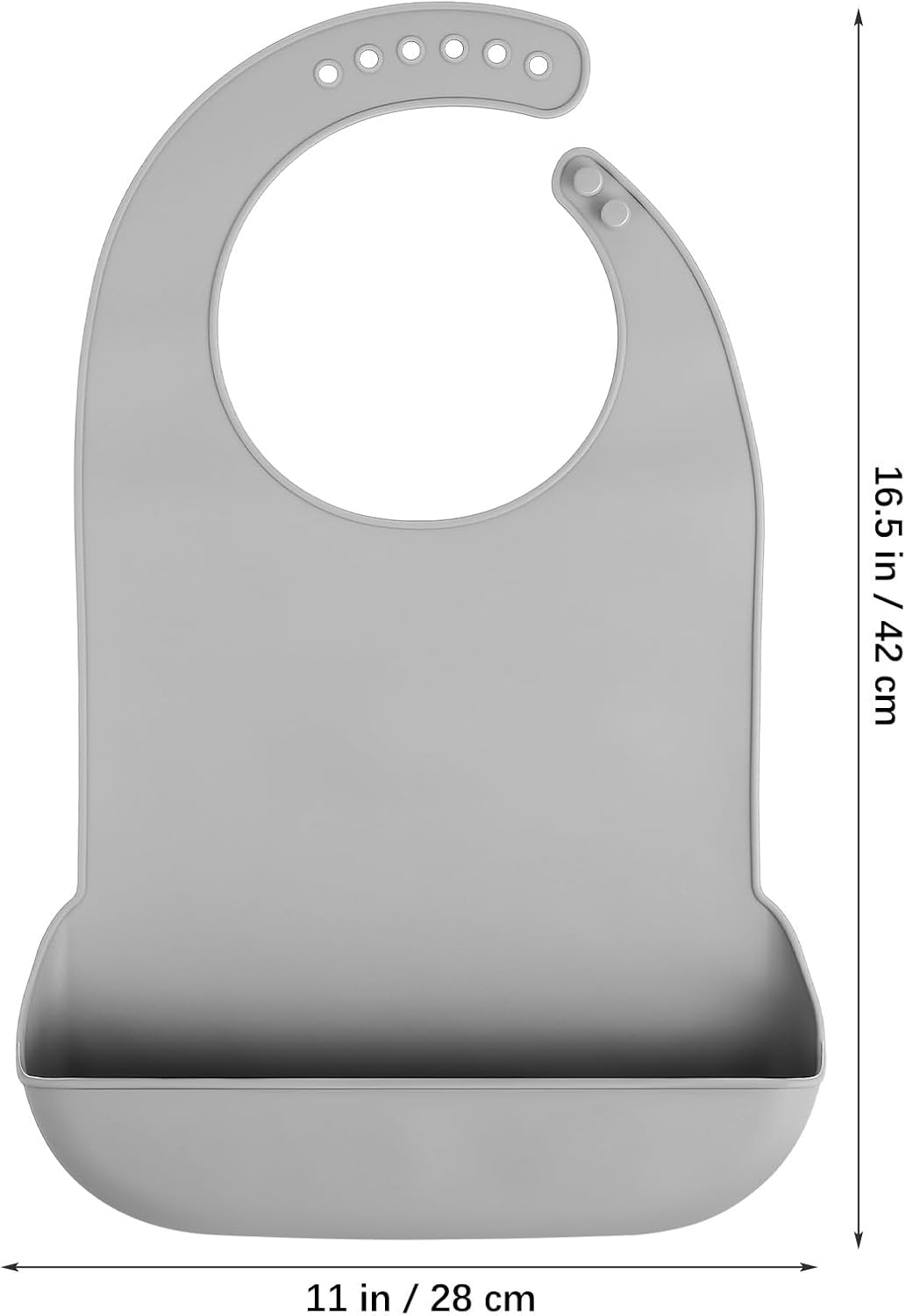 FOMIYES Waterproof Silicone Bib for Adults - Elderly Feeding Bib with Crumb Catcher Easy to Clean Comfortable Size for Seniors image number 1