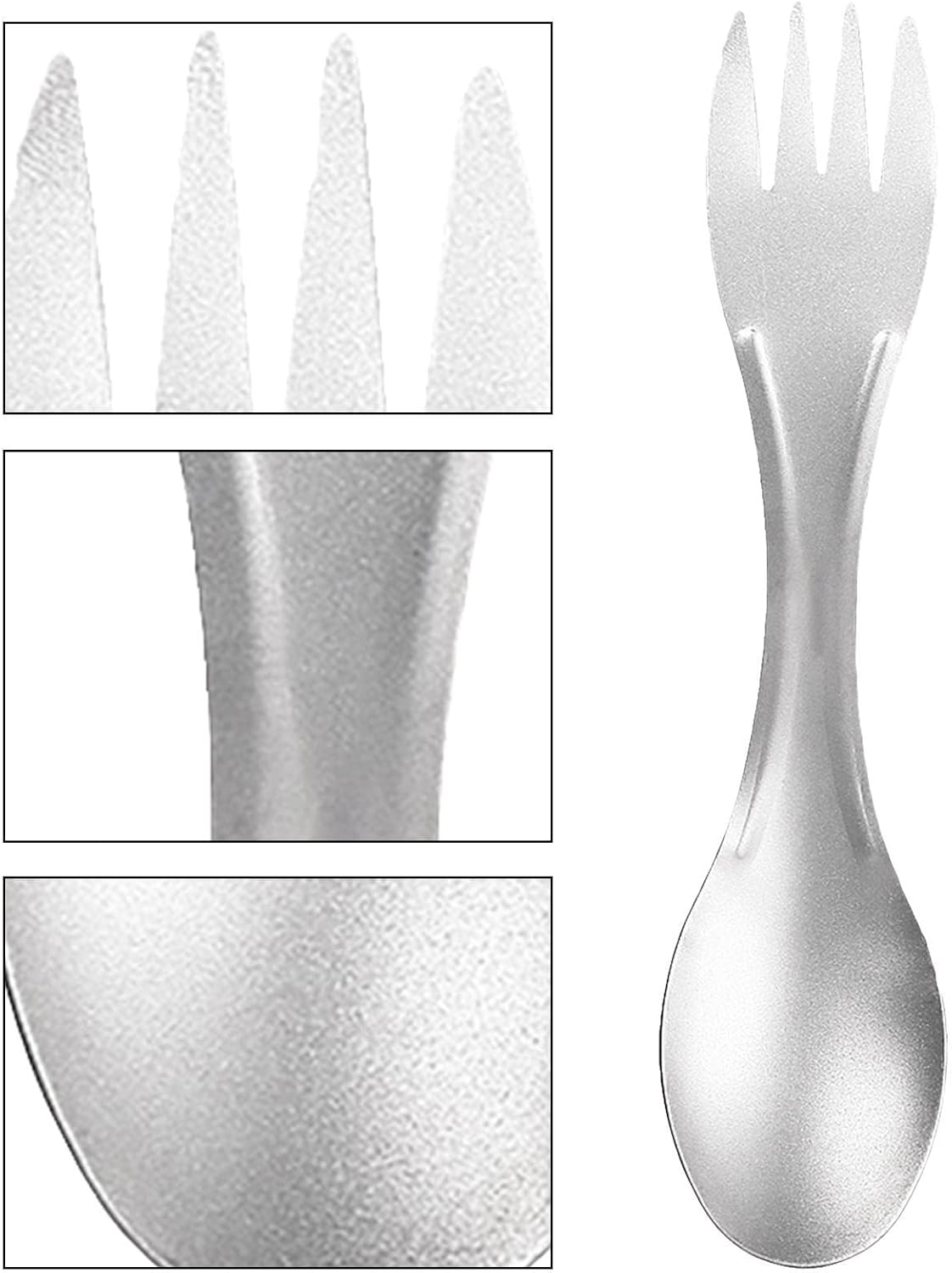 Camping Spork - 2-In-1 Storage, Fork, Spoon, Combined Ultralight Camping Utensils, Outdoor Spork, Environmentally Friendly Spork, Ultralight Camping Equipment for Hiking and Outdoors image number 3