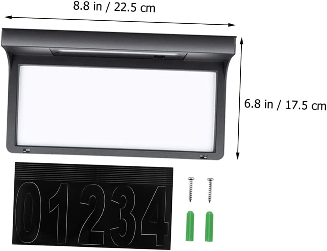 SHINEOFI LED Solar House Number Sign Plaque Solar Powered Light for Outdoor Address Visibility at Night for Gardens Patios Yards and Pathways image number 2