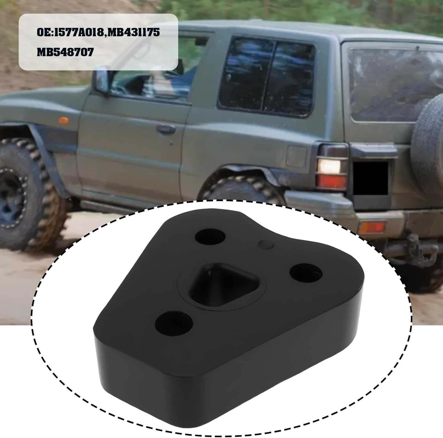 2Pcs Exhaust Muffler Hanger Rubber 1577A018/ MB431175 Compatible with Mitsubishi Pajero V36V MK2 2.8D image number 6