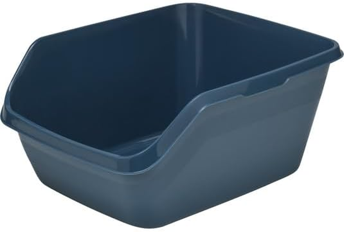 [OFT] HY CAT Large Cat Toilet, Large Body, Splatter Prevention, Width 10.2 X Depth 13.0 Inches (26 X 33 Cm), High Cat, Large, One-Piece Shaped, Low Entrance (Denim Blue) image number 6