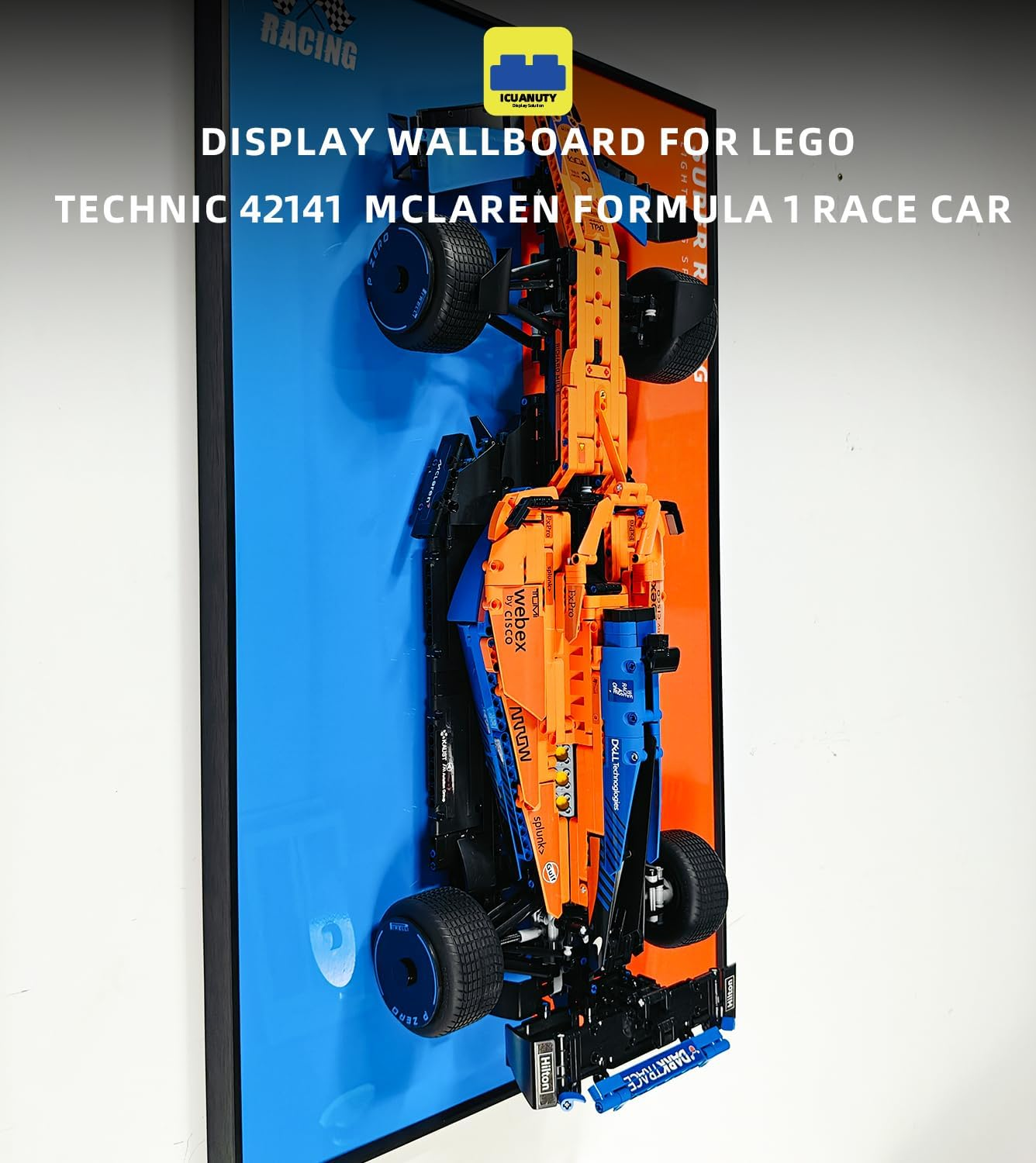 Display Wall Mount for  Technic Mclaren Formula 1 42141 - Display Wall Frame Intended for  Mclaren F1 ,Size:75 X 45Cm,Only Wallboard! image number 3