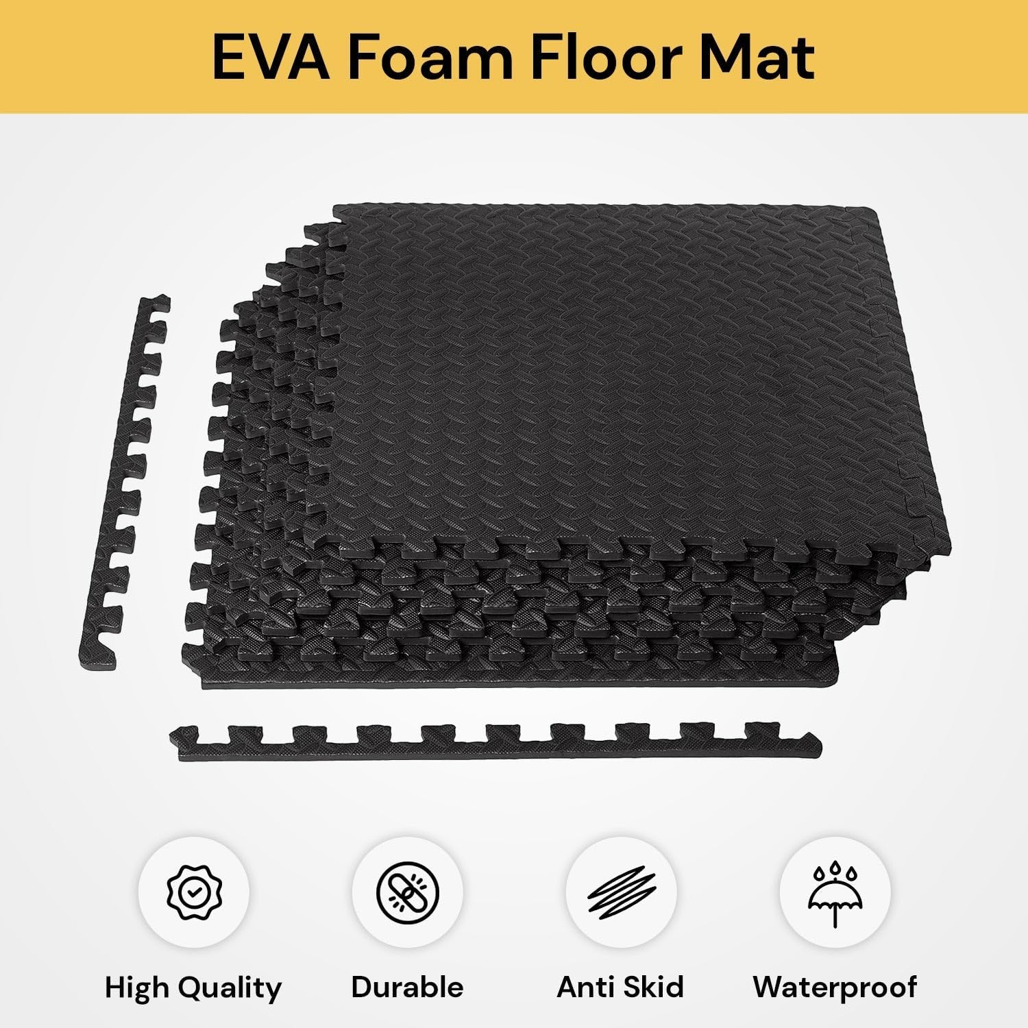 EZONEDEAL 6Pcs Exercise Mats, Puzzle Exercise Mat, EVA Foam Interlocking Tiles Protective Flooring for Home Gym Flooring Exercise Equipment Mat and Cushion for Workouts image number 2