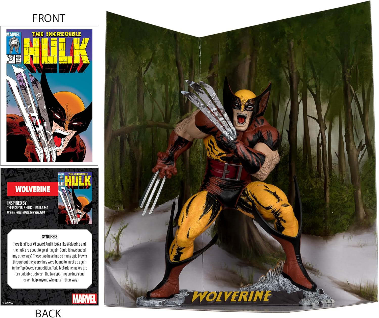 Marvel Collection 1:6Th Wv2 - Wolverine by Todd Mcfarlane (The Incredible Hulk #340) image number 2