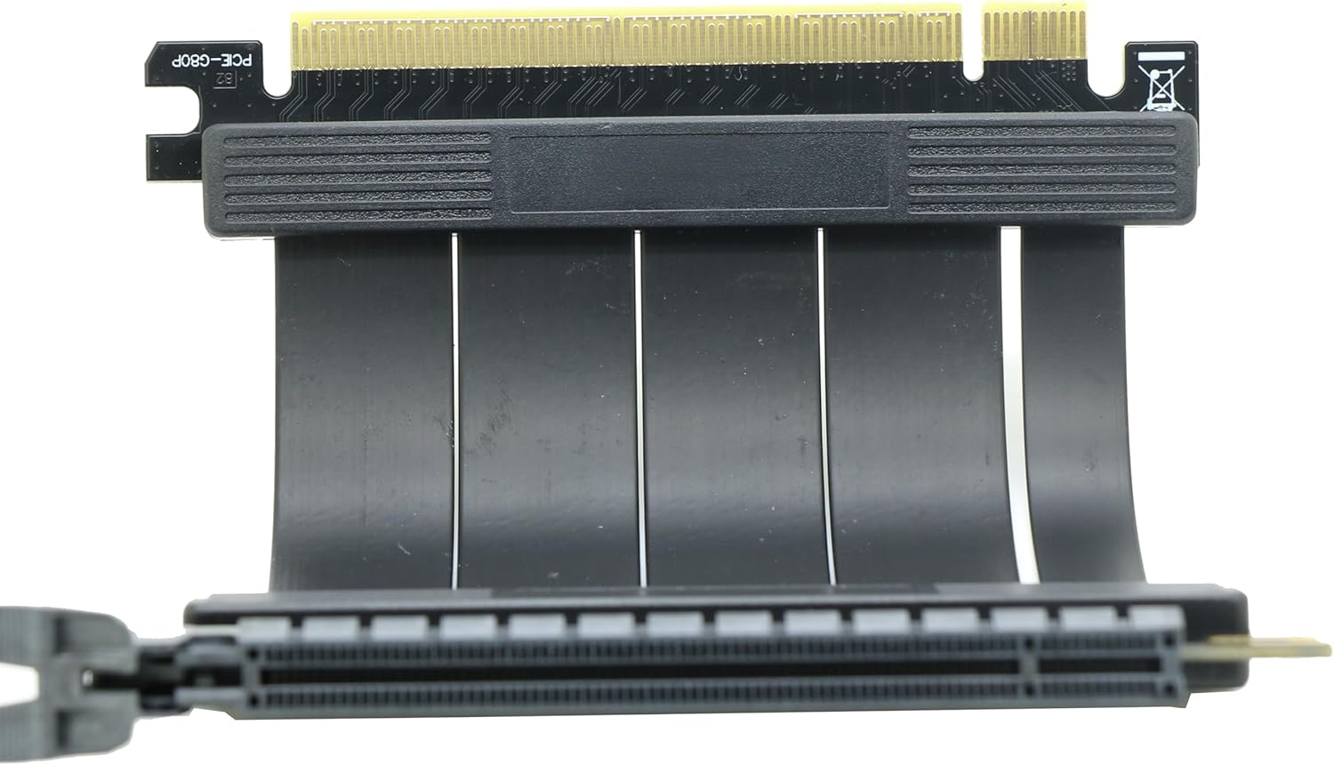 Sintech PCI-E Express X16 Riser Extender Card,Pcie 4.0 Extension 180Degree Cable 5Cms, Compatible with GPU Graphics Card, ST741B5