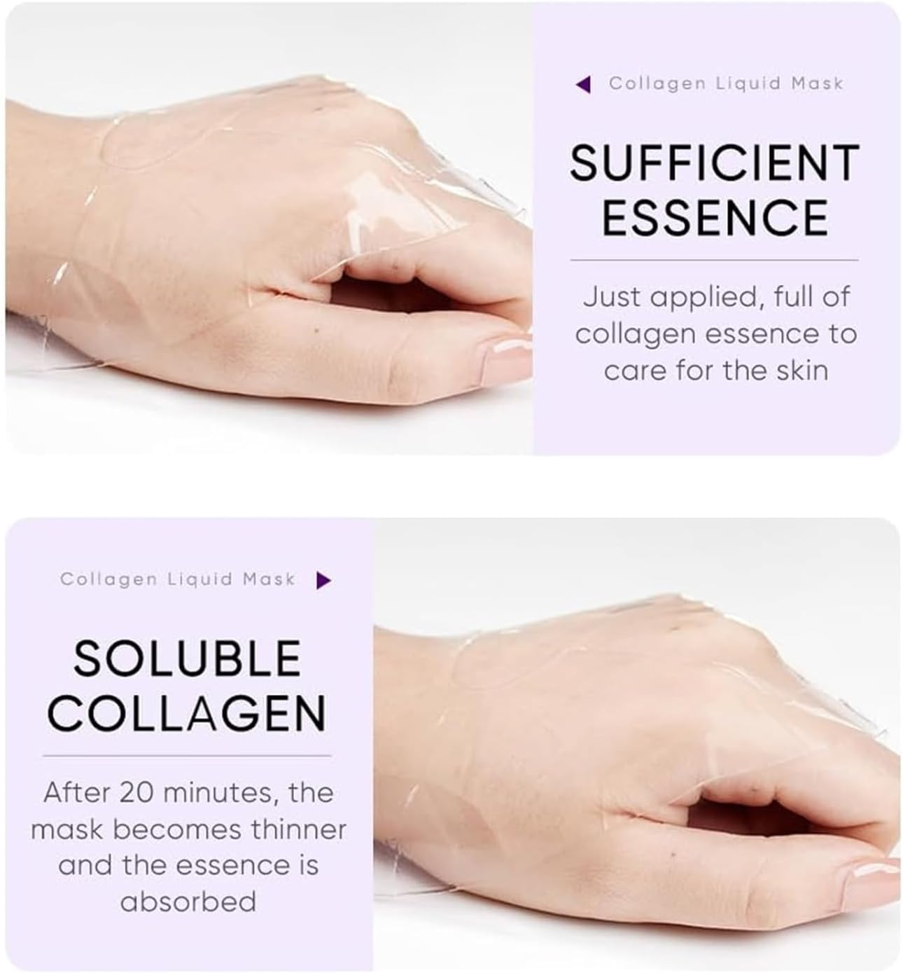 Skinqueen Bio Collagen Face Mask, Bio-Collagen Real Deep Mask, Hydrating Moisturizing Collagen Essence Mask, Bio Collagen Face Mask Overnight, Collagen Overnight Mask (10 PCS) image number 3