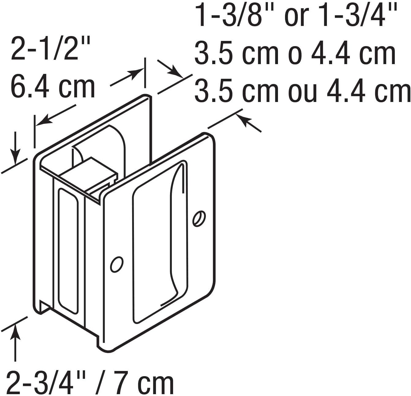 Prime-Line N 7577 Pocket Door Passage Pull, Matte Black Finish (Single Pack) image number 1