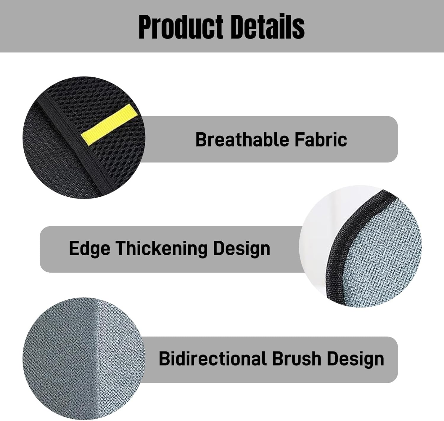 Pack of 2 Pet Hair Remover Cat Gloves, Double-Sided Fur Gloves, Cat Pet Grooming Gloves, Cat Pet Hair Remover for Washing Deshedding, Cleaning Carpets Sofas image number 4