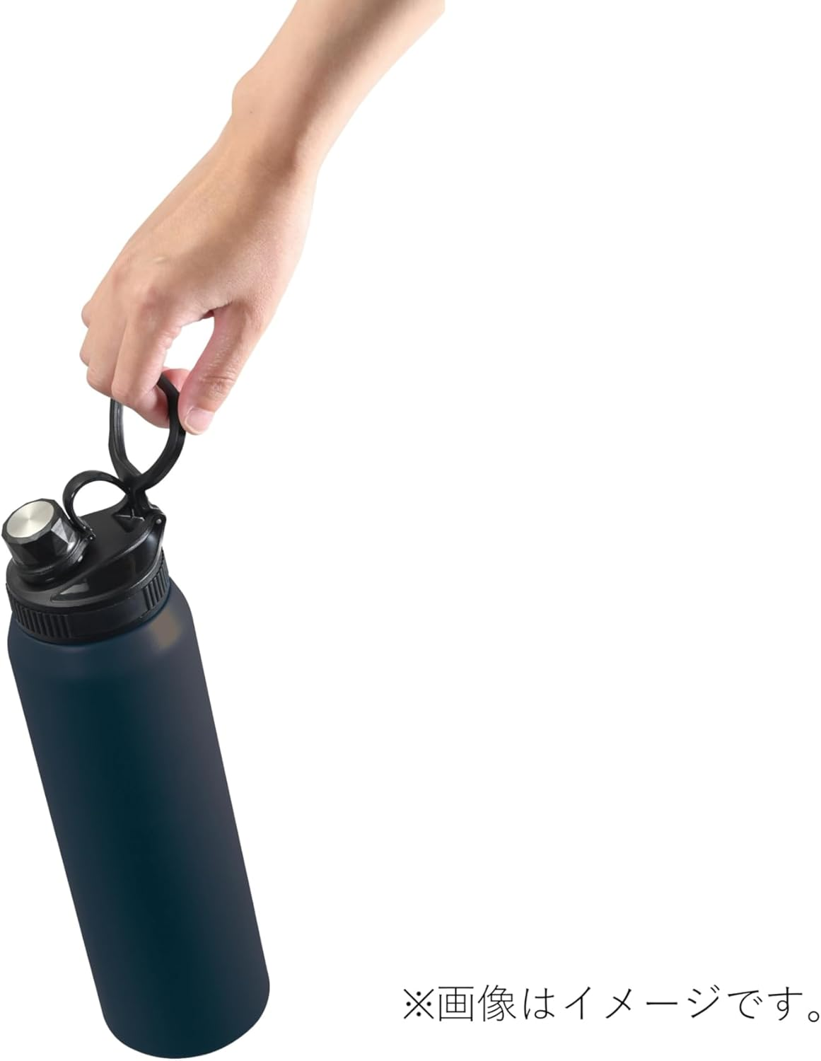 Pearl Metal HC-825 Water Bottle, Direct Bottle, 33.8 Fl Oz (1,000 Ml), Sports Jug, Green - Navy image number 5