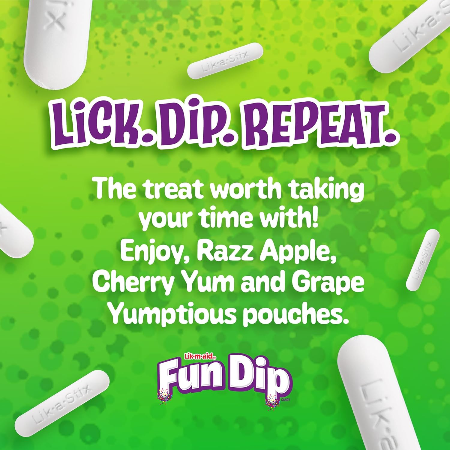 Fun Dip Razzapple Magic and Cherry Yum Diddly, 0.43 Ounce, Pack of 48