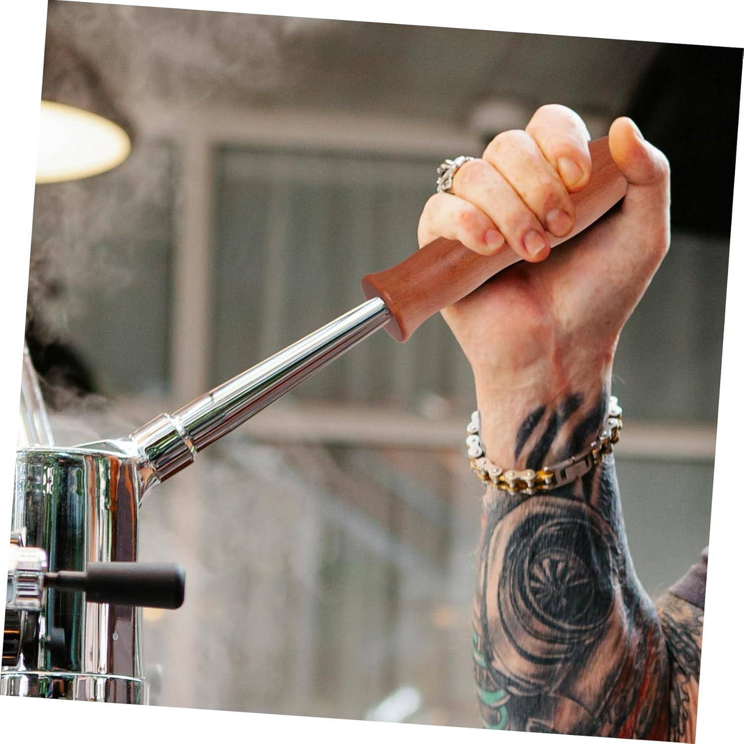 Tea Espresso Portafilter Handle Wooden Handle for Espresso Machine Replacement Machine Brew image number 5
