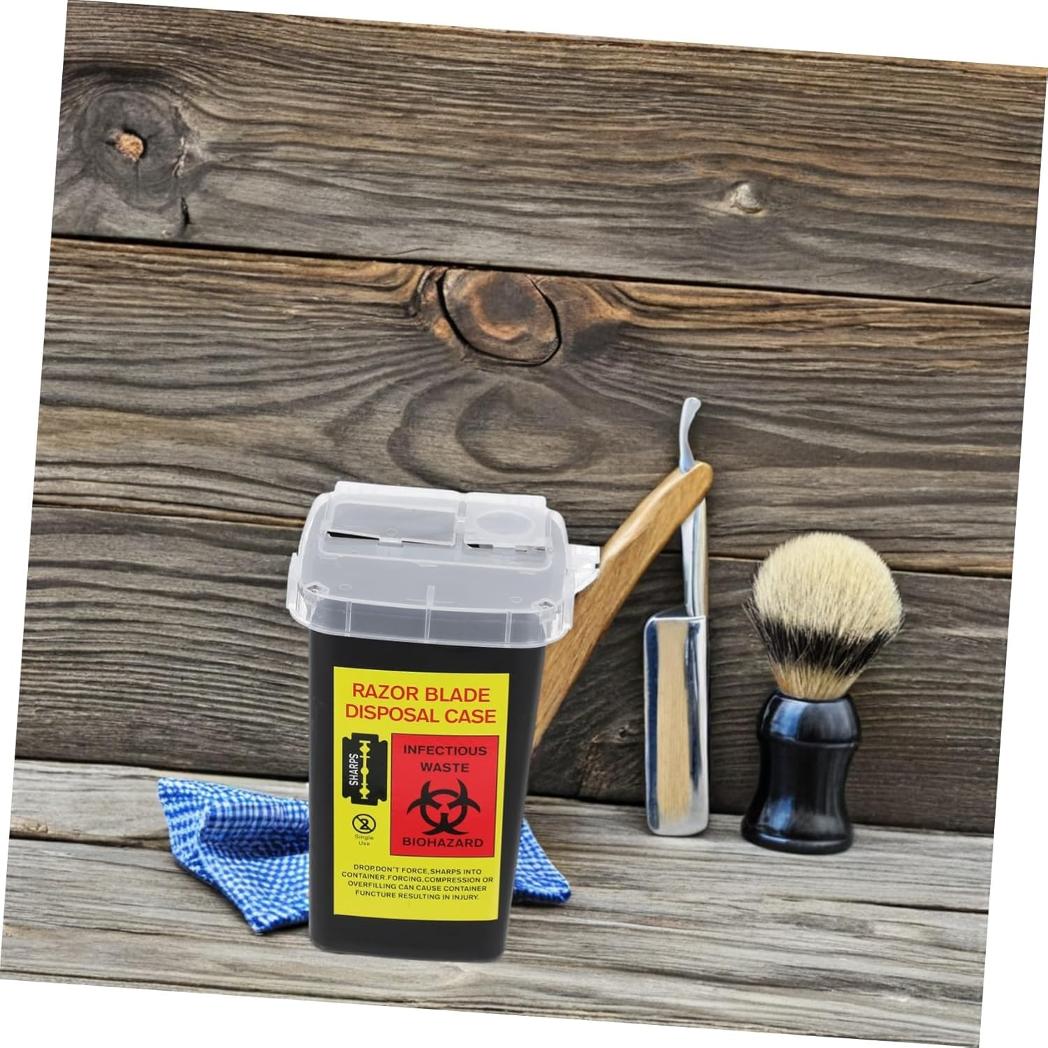 WRITWAA 2Pcs Portable Razor Blade Storage Case Hairdressing Razor Container with Locking Lid for Safe Shaving Blade Disposal and Recycling Lightweight and Reusable Sharps Box image number 5