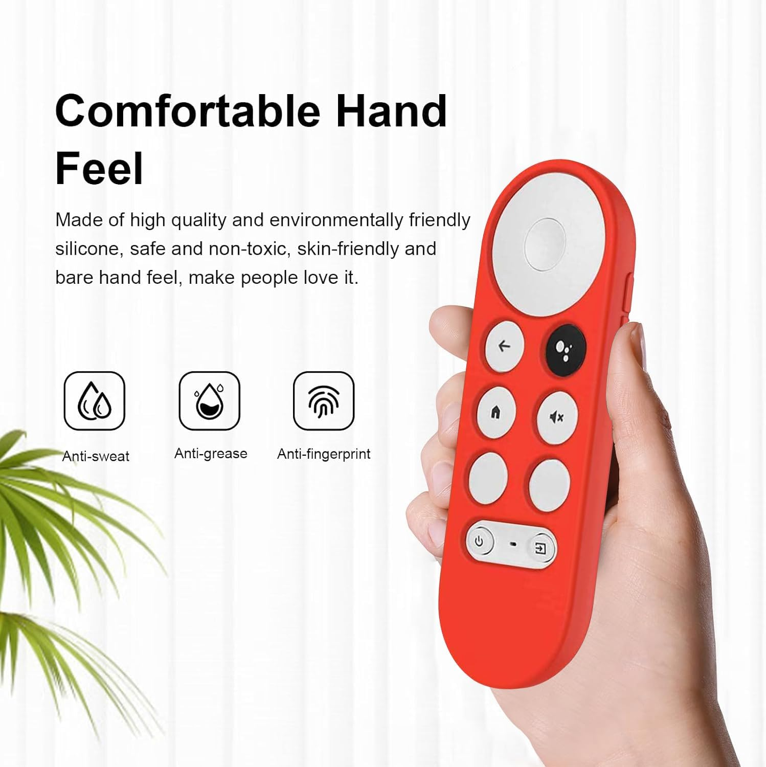 USTIYA Case for Google TV Chromecast 2020 Remote Control Case Smart Shockproof Cover Accessories (Red) image number 6